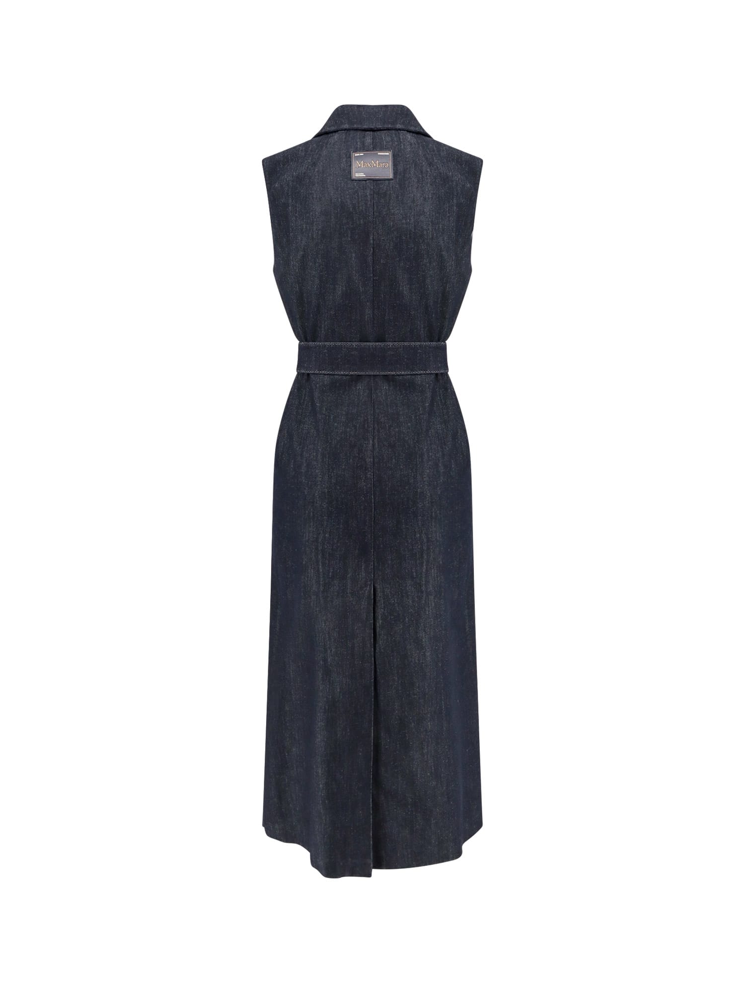 's Max Mara Greta Belted Denim Maxi Dress