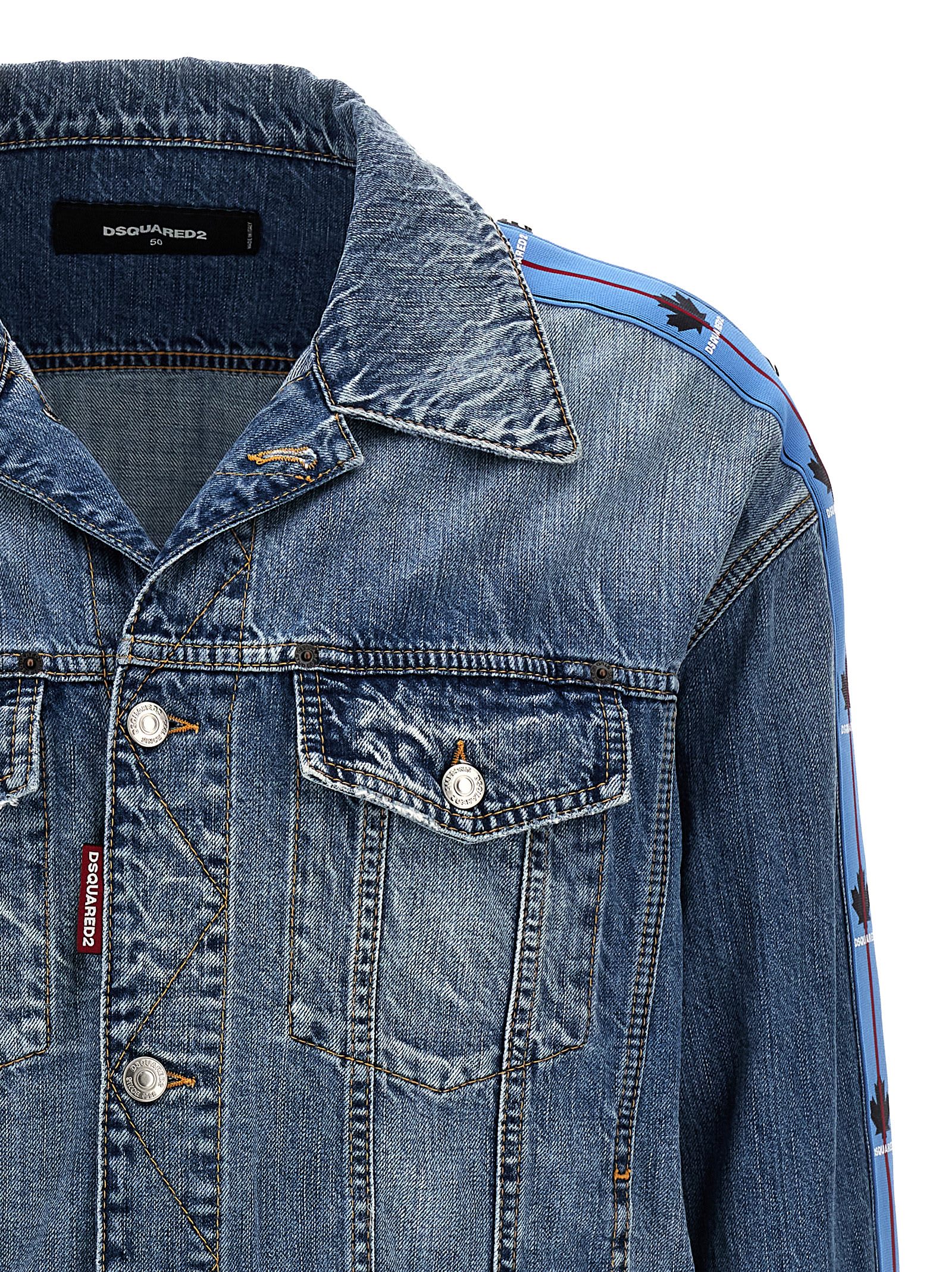 Shop Dsquared2 Dan Denim Jacket In Light Blue