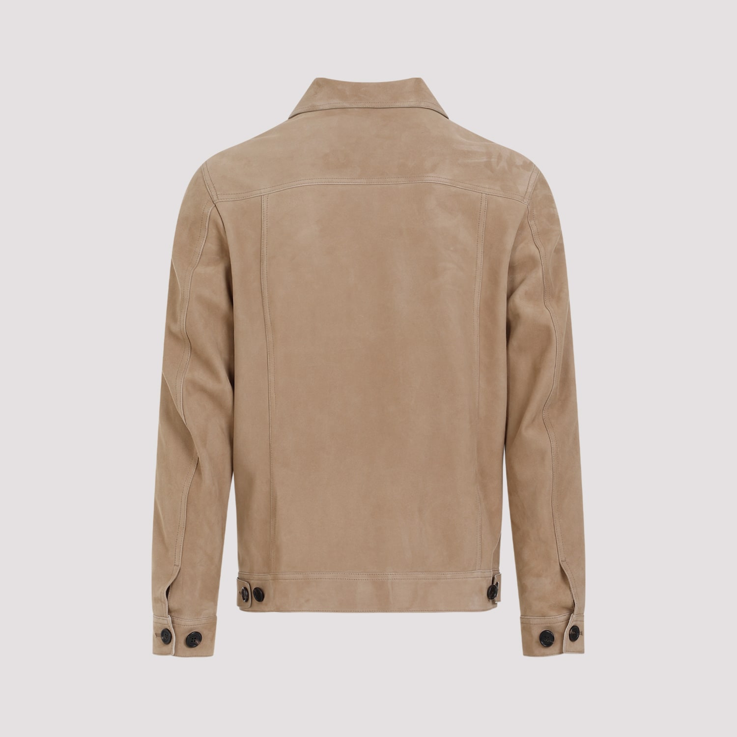 Shop Dunhill Suede Tailored Jacket In Fawn