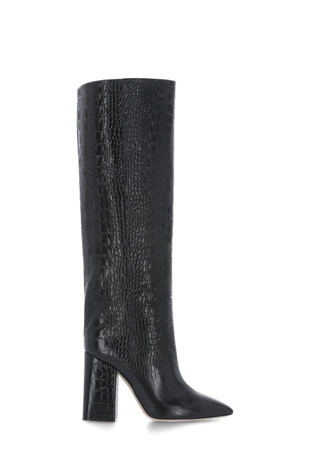 Paris Texas Anja Boot 70 High Heels Boots In Black Leather In Black