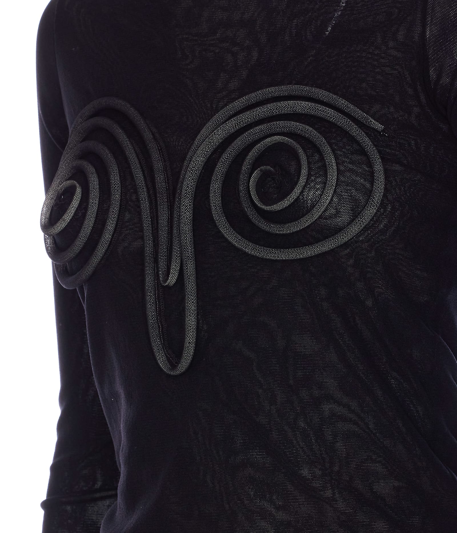 Jean Paul Gaultier Spiral-detail Long-sleeve Top