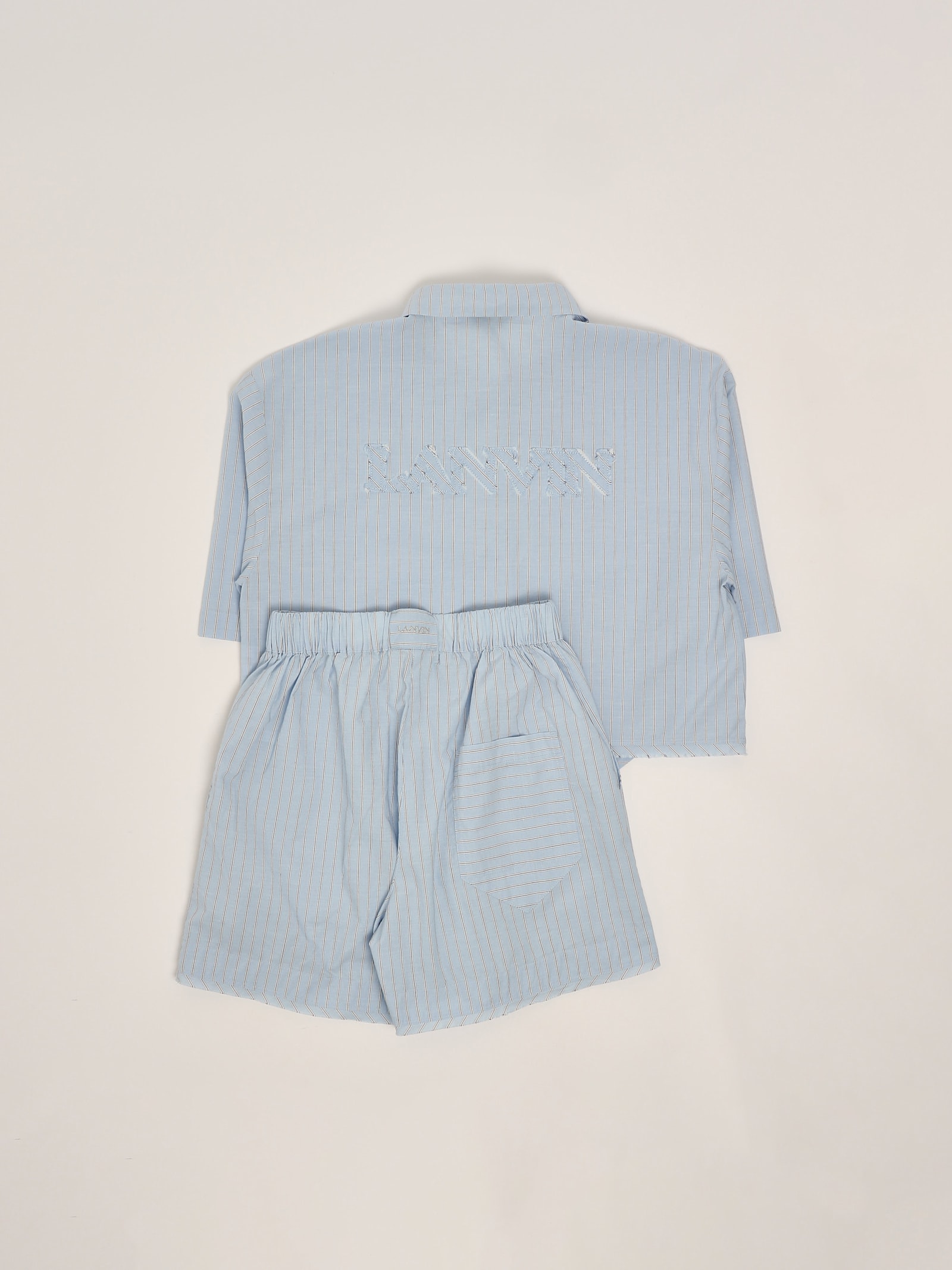 Lanvin Shirt +shorts Suit In Blue