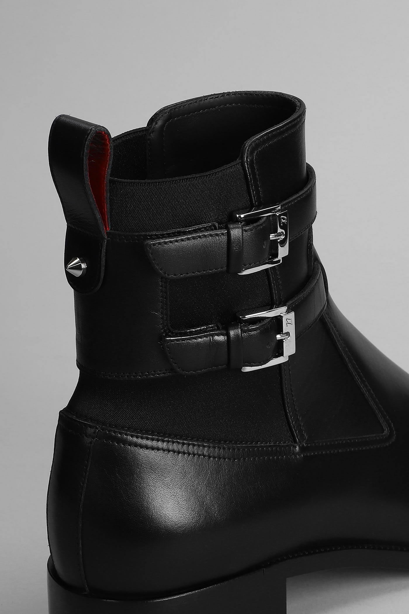Shop Christian Louboutin Sahni Horse Flat Ankle Boots In Black Leather