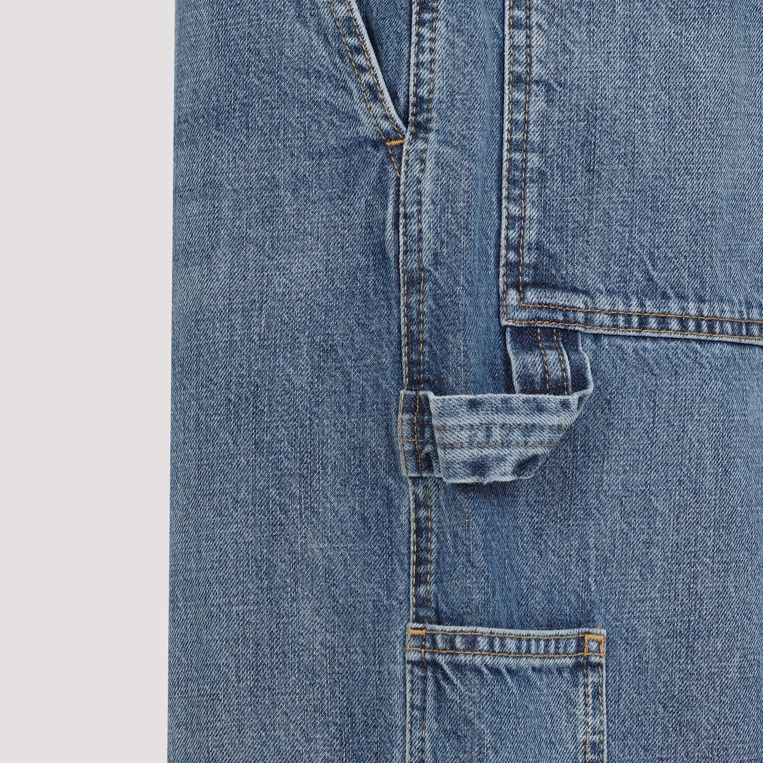 Shop Bottega Veneta Cargo Jeans In Mid Blue