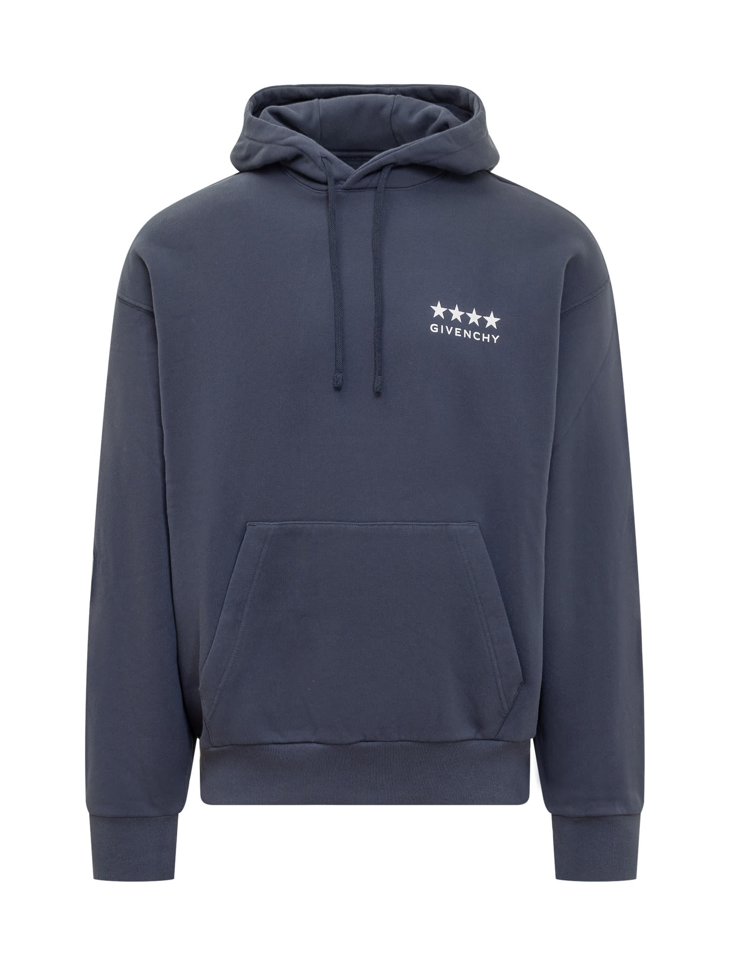 Shop Givenchy 4g Stars Sweatshirt In Cotton In Deep Blue