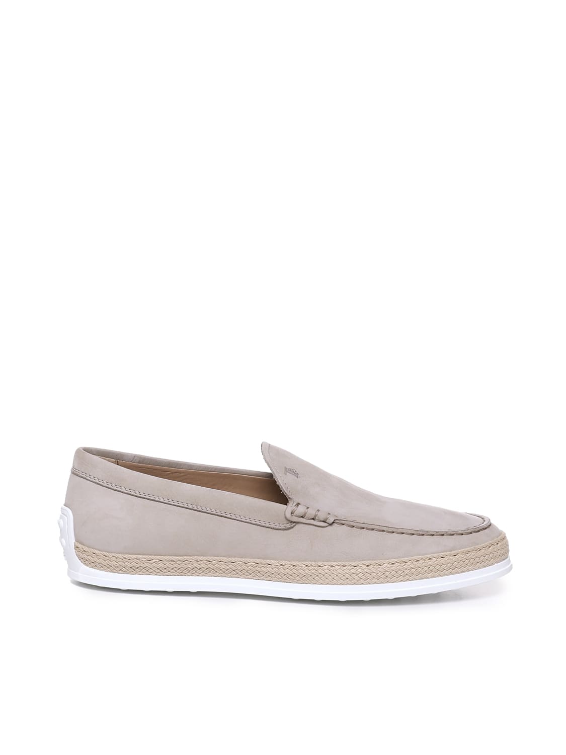 Shop Tod's Suede Moccasins In Beige