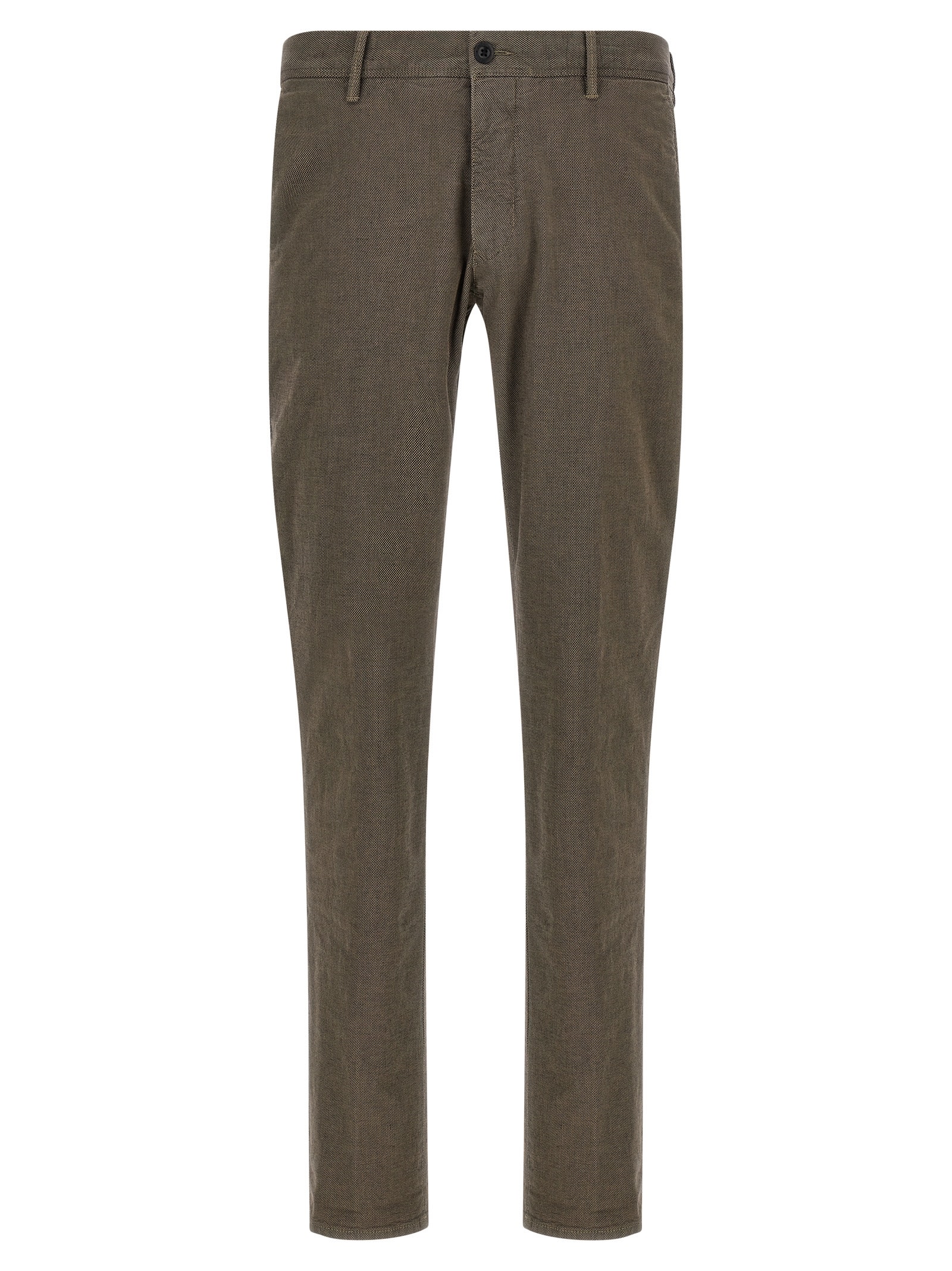 Incotex Tailored Check Trousers With Pockets And Loops In Brown