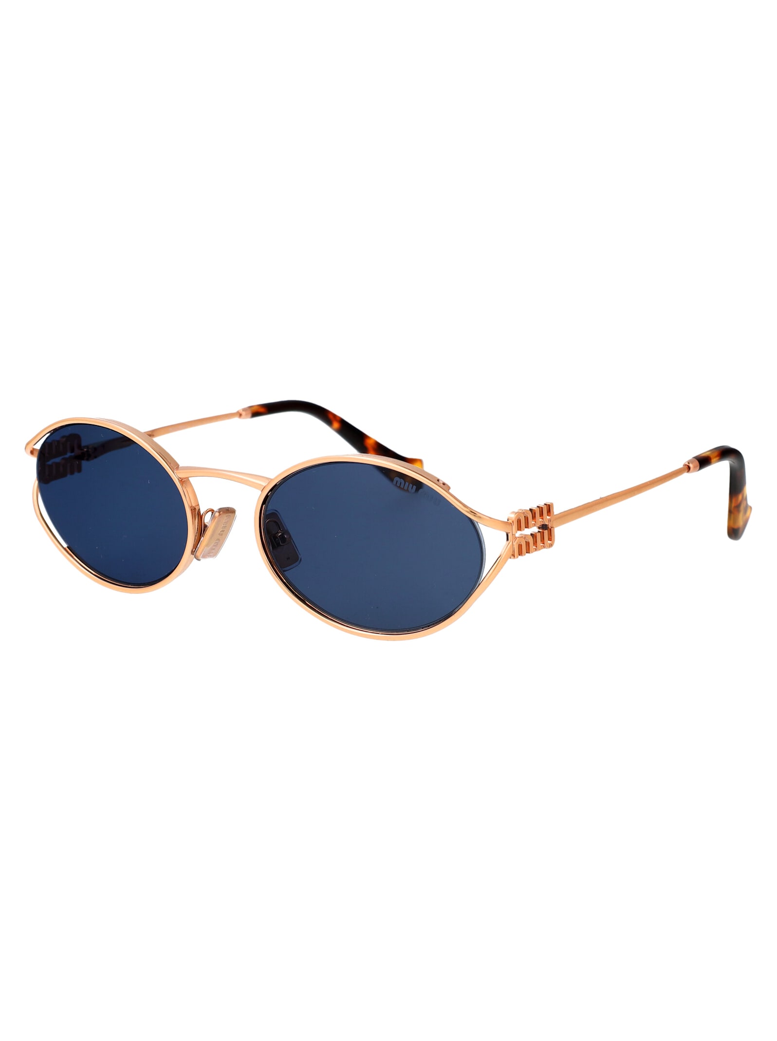 Shop Miu Miu 0mu 52ys Sunglasses In Zvf1v1 Pink Gold