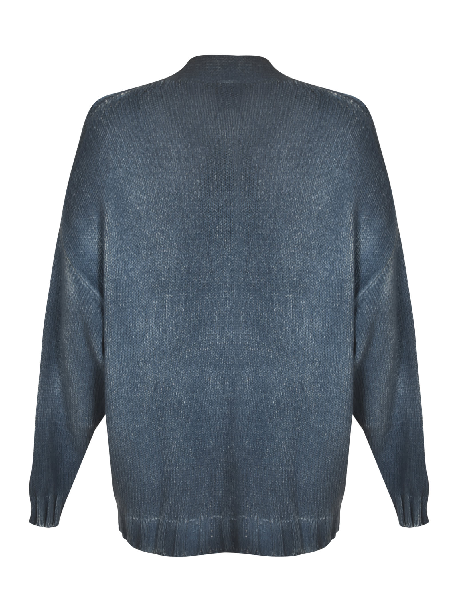 Shop Avant Toi Knit Dyed Cardigan In River