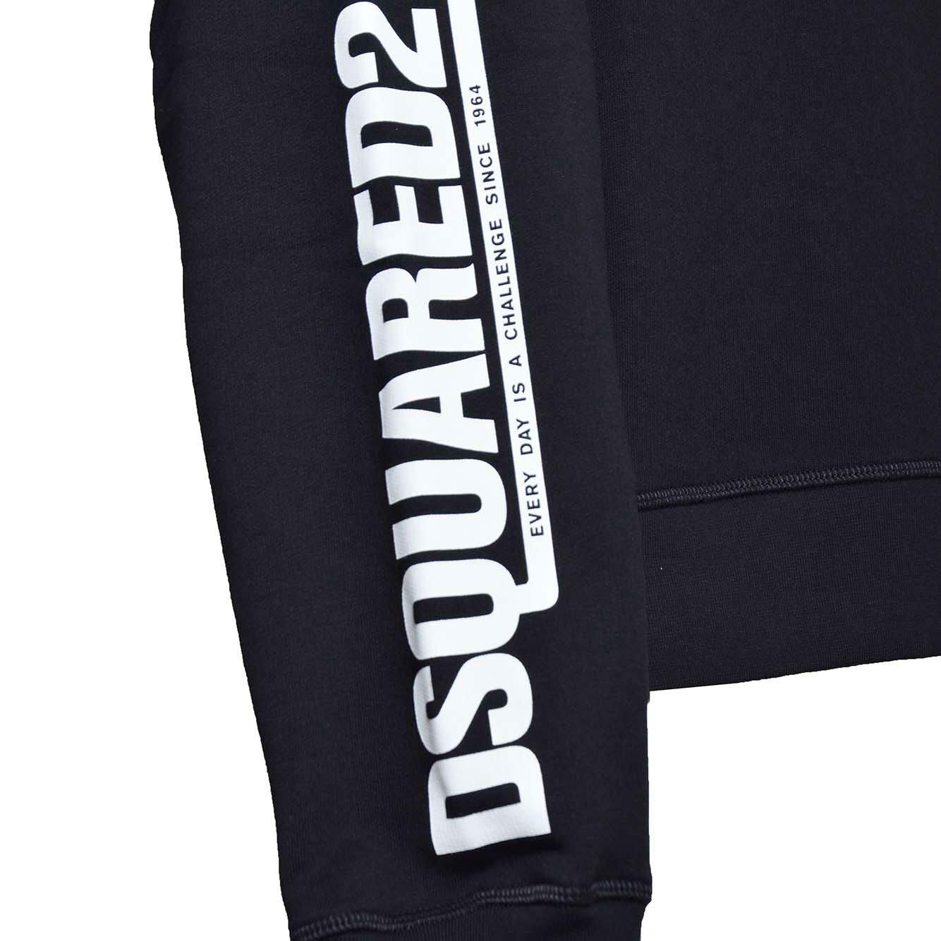 Shop Dsquared2 Logo-pirinted Drawstring Hoodie In Nero