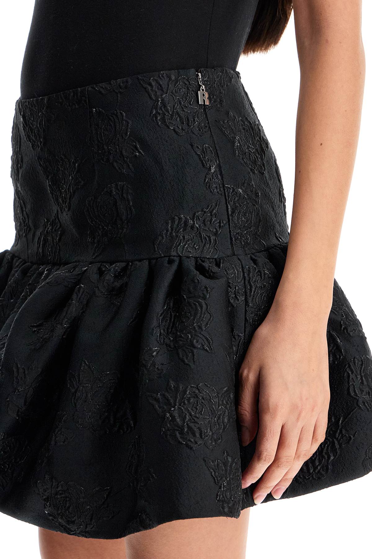 Shop Rotate Birger Christensen Jacquard Mini Skirt In Black (black)