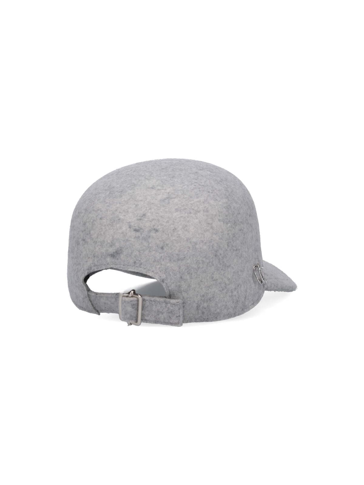 Shop Ermanno Scervino Baseball Cap With Pin In Gray