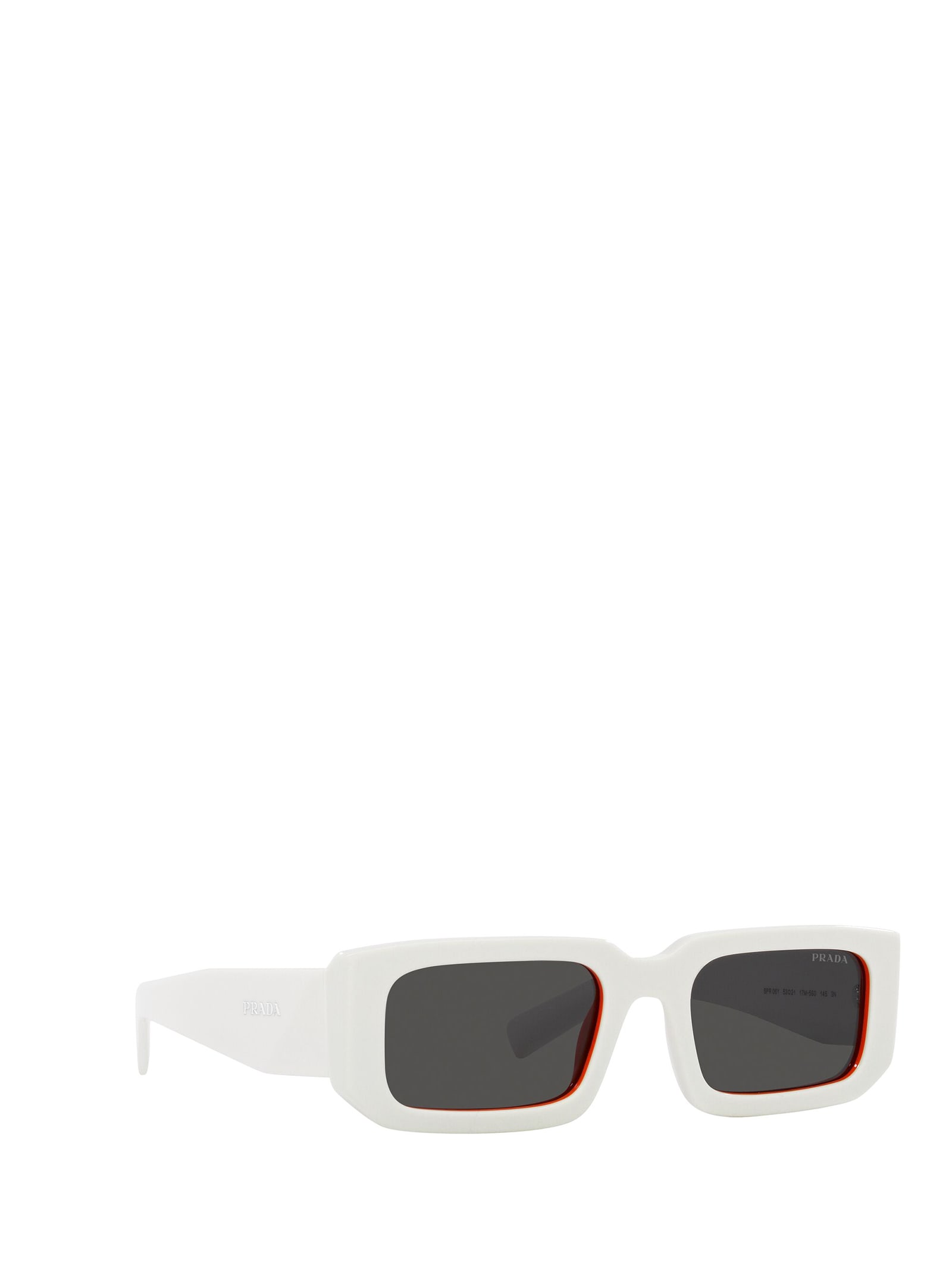 Shop Prada Pr 06ys Talc / Orange Sunglasses