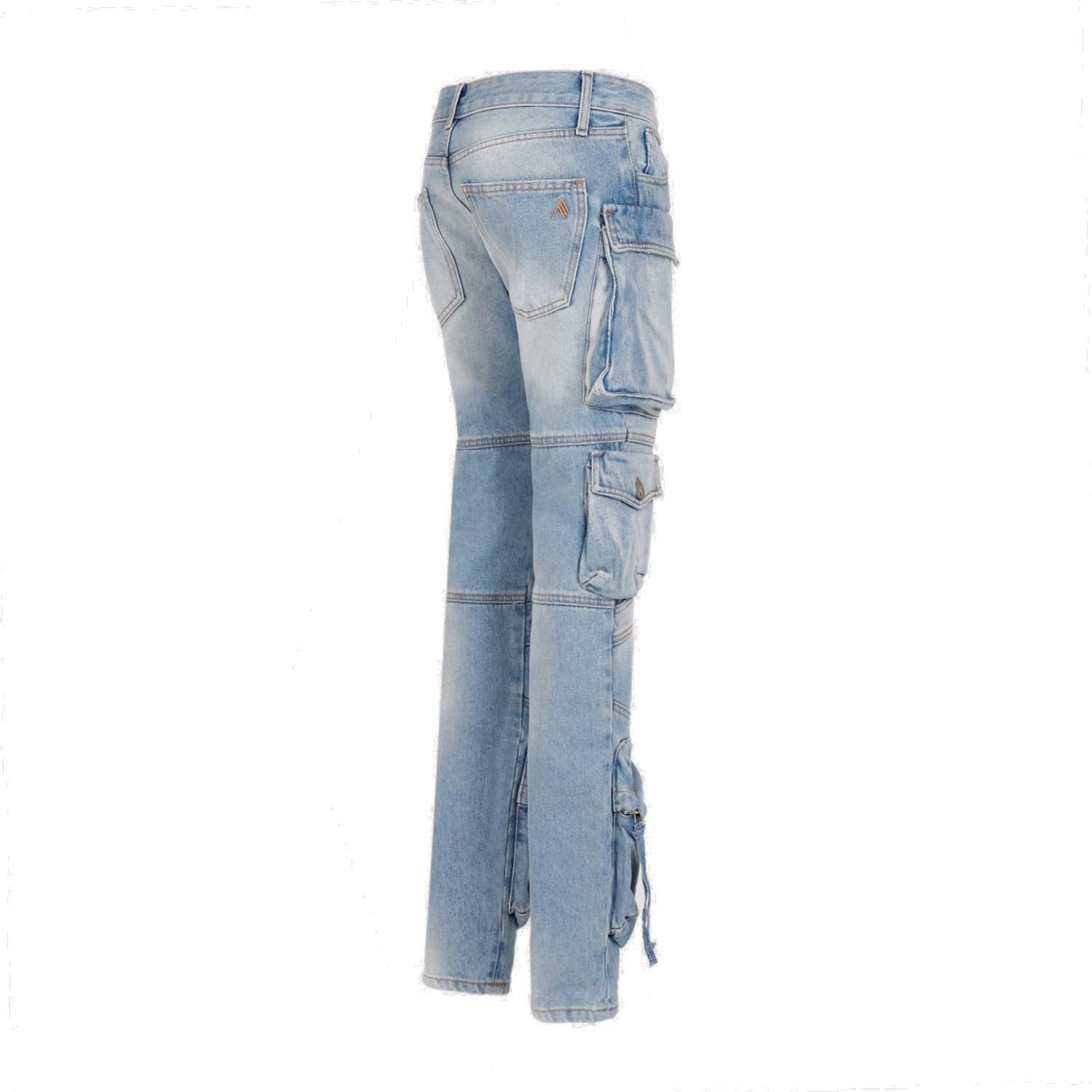 Shop Attico Essie Straight-leg Jeans In Denim