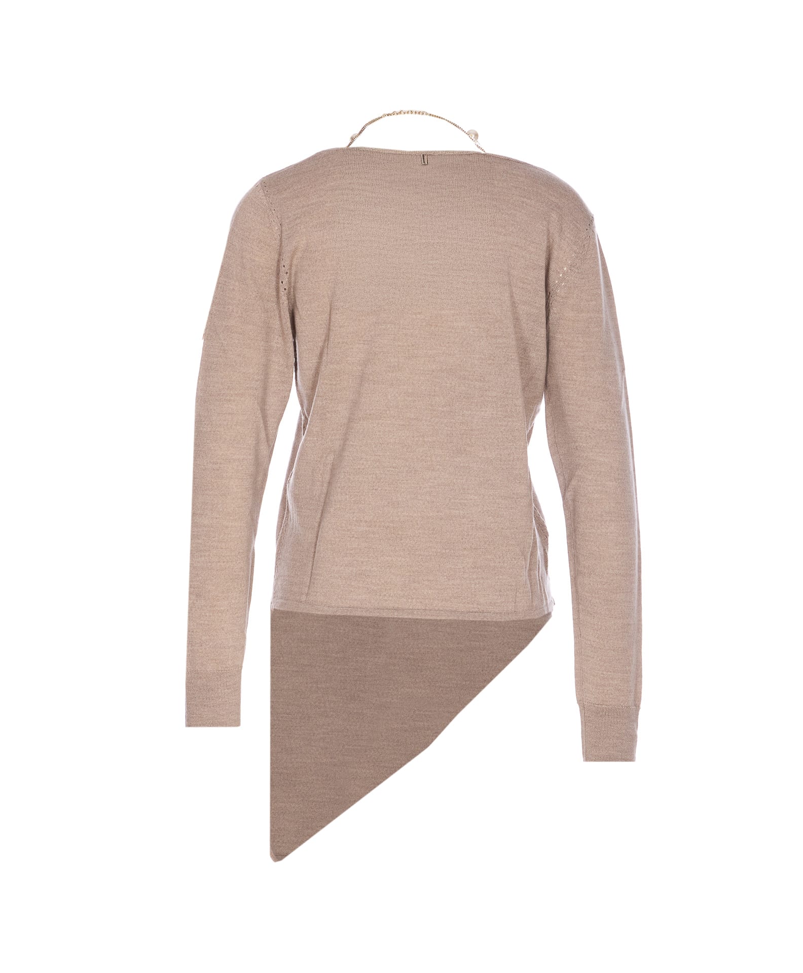 Liu •jo Asymmetric Sweater In Brown