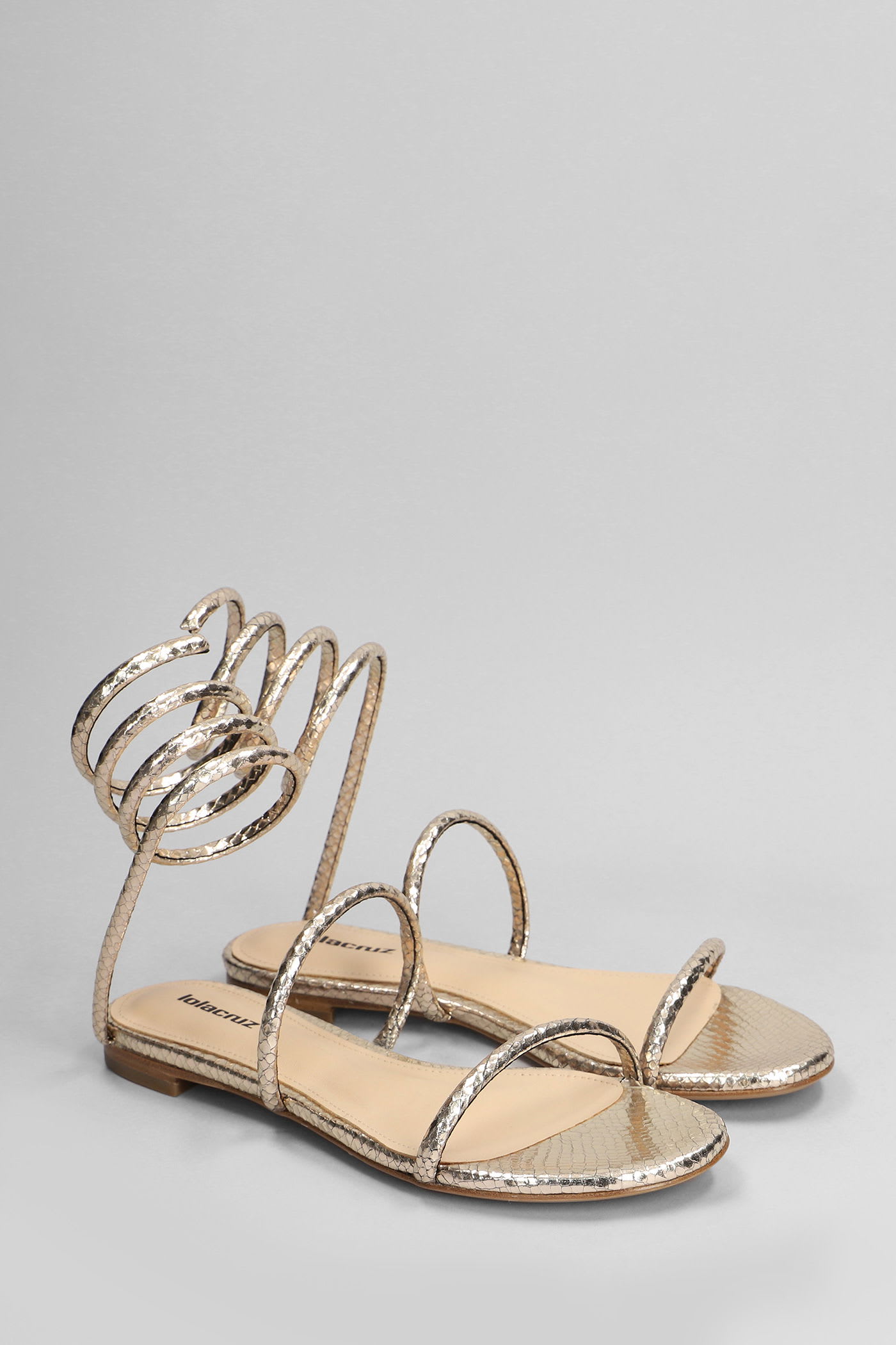 Lola Cruz Woman Sandals Gold Size 11 Leather In Gold