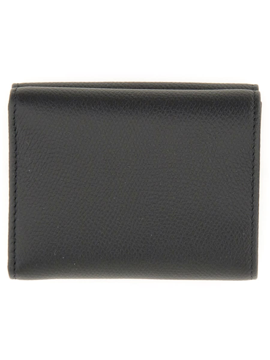 Valentino Vlogo Signature Trifold Wallet In Black