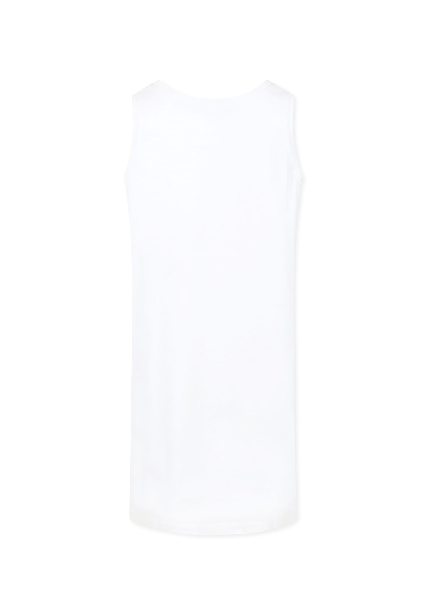 Shop Dsquared2 White Cover-up For Girl With Logo
