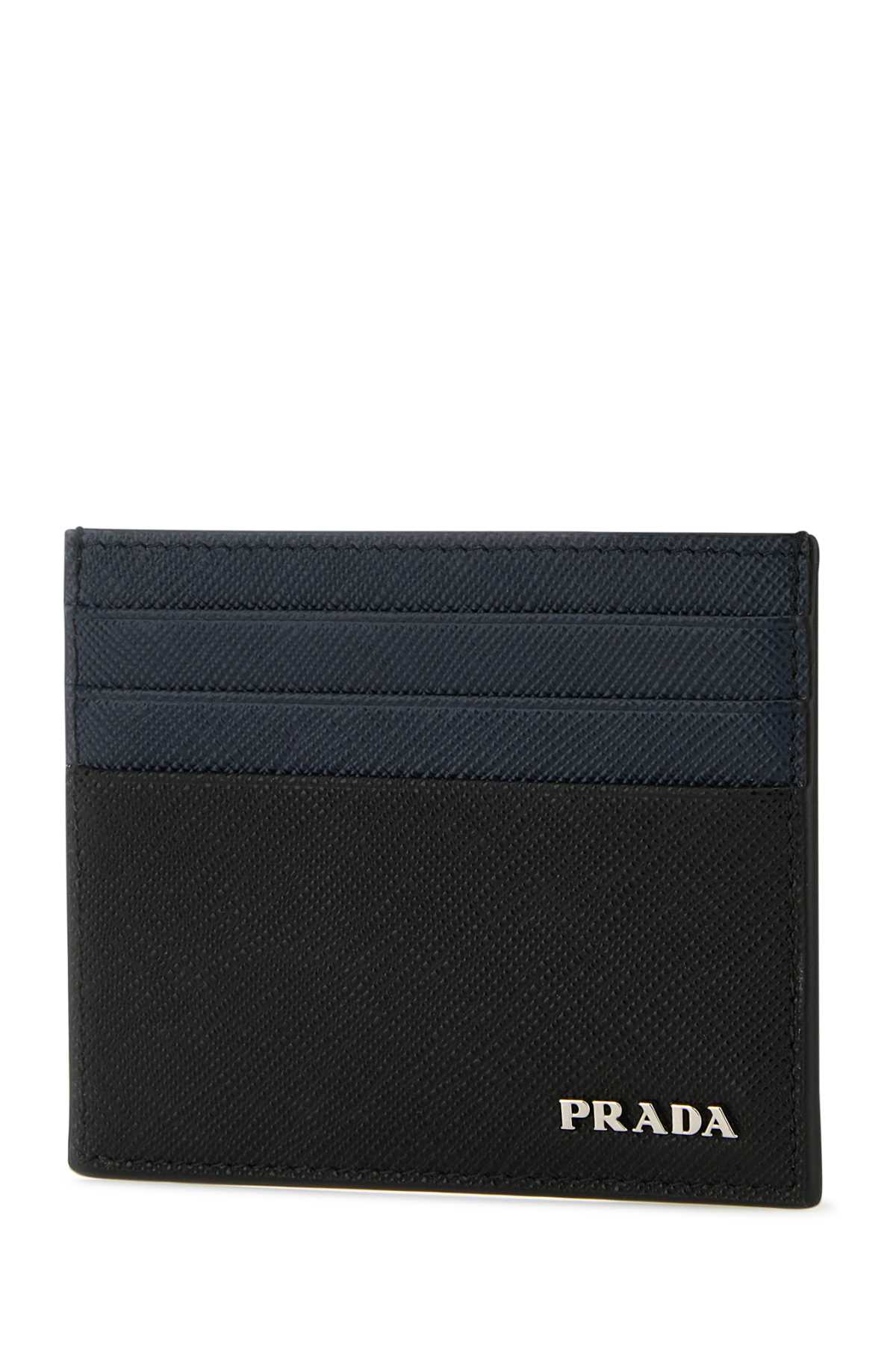 Prada Dual-tone Leather Card Holder