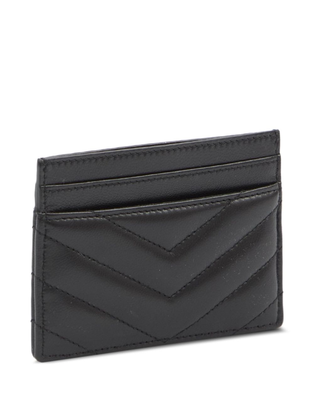 Saint Laurent Card Holder Decorated In Black