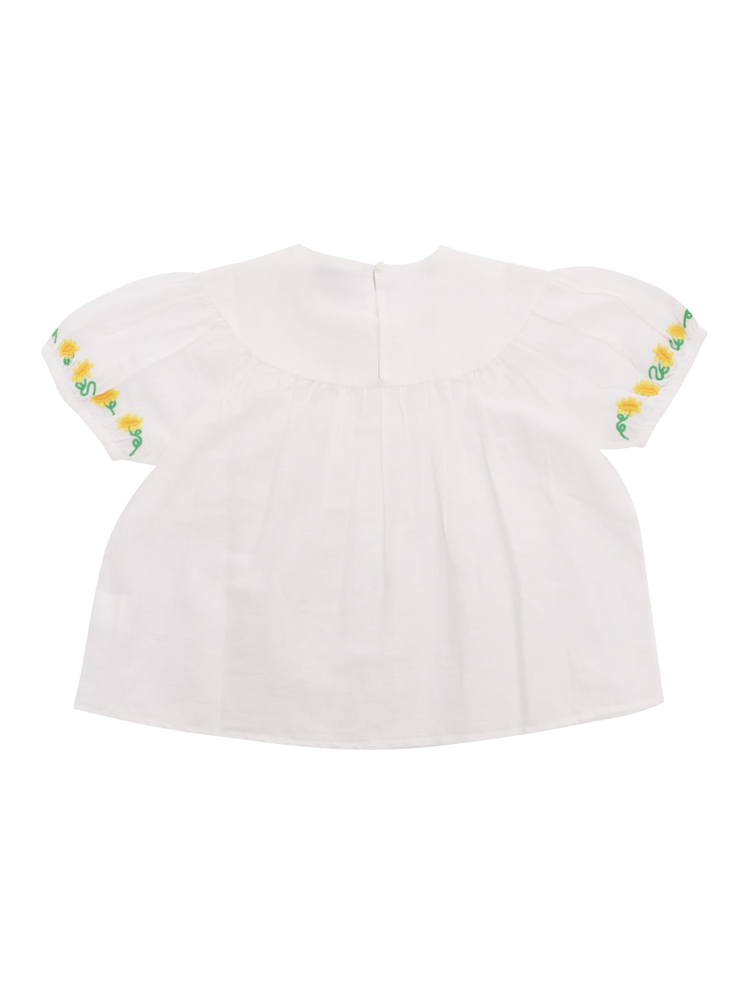 Shop Stella Mccartney White Blouse With Flowers