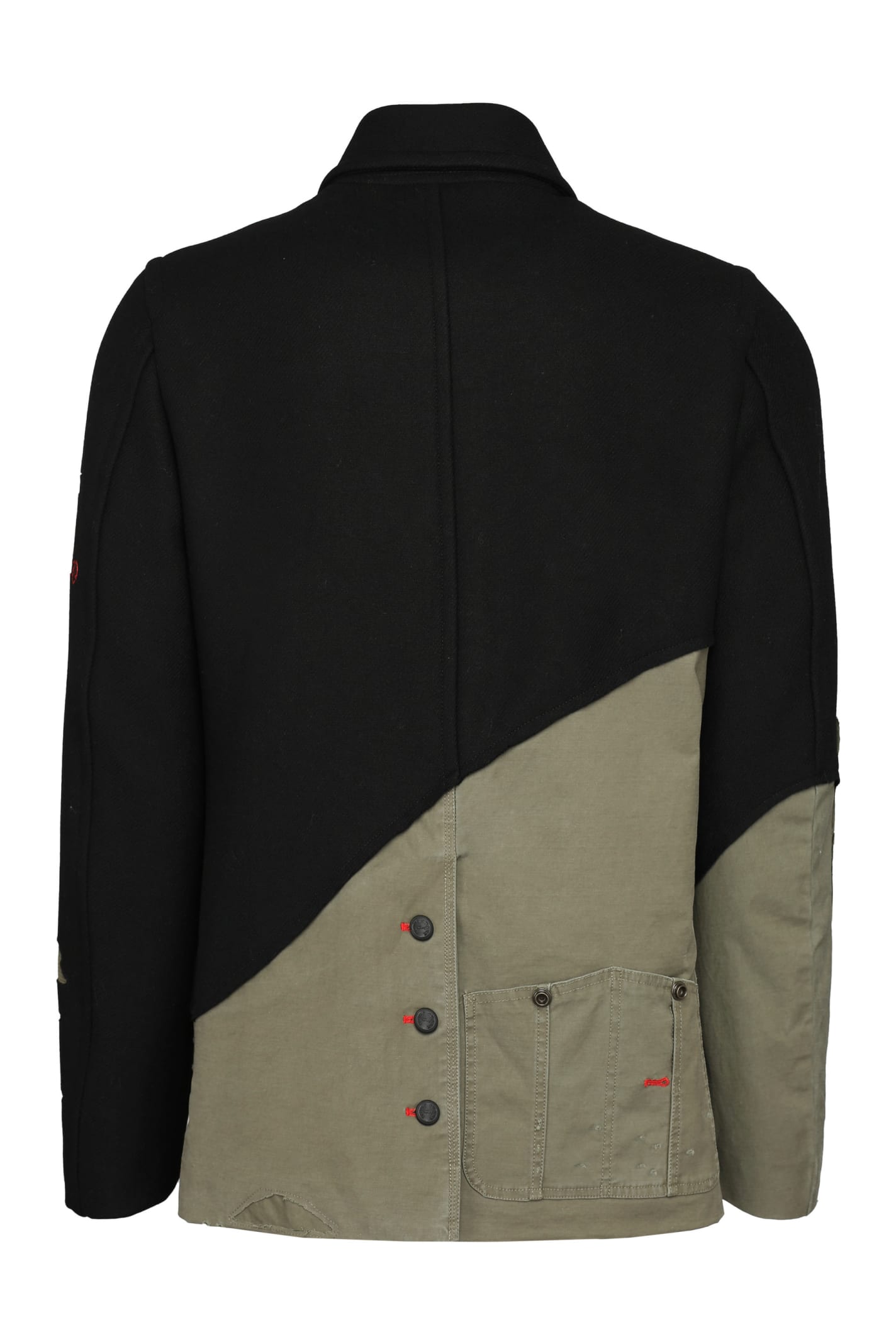 Shop Paul&amp;shark Wool Blend Double-breasted Coat In Black