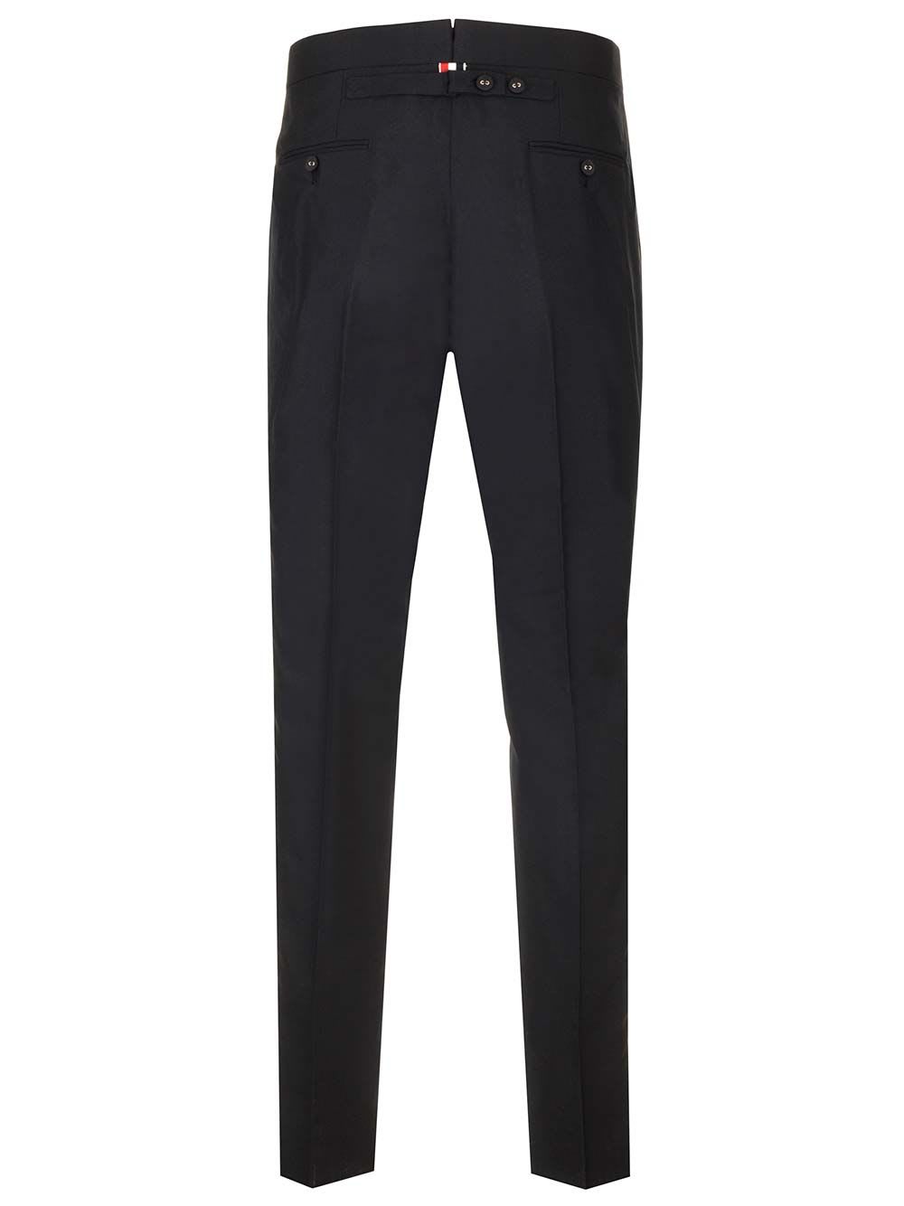 Shop Thom Browne Skinny Trousers In Black