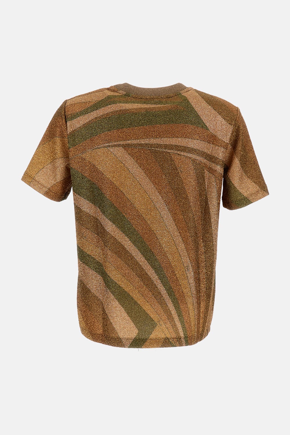 Pucci Golden Marmo Print T-shirt In Brown