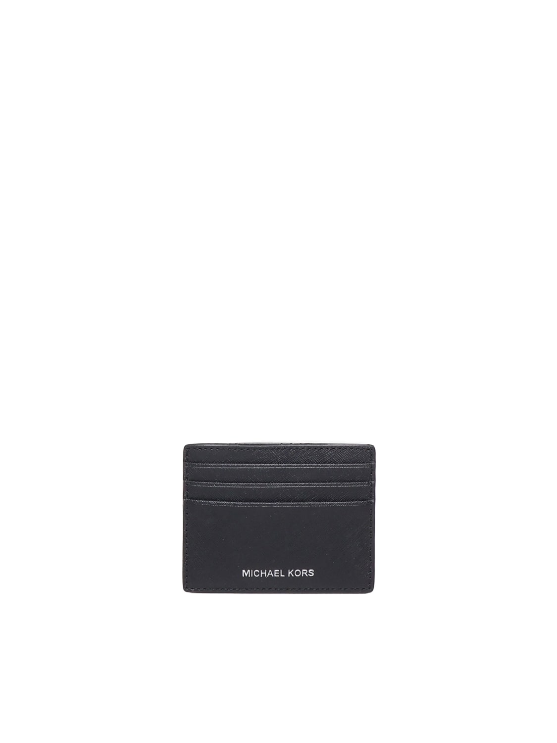 Shop Michael Michael Kors Card Holder With Logo In Black