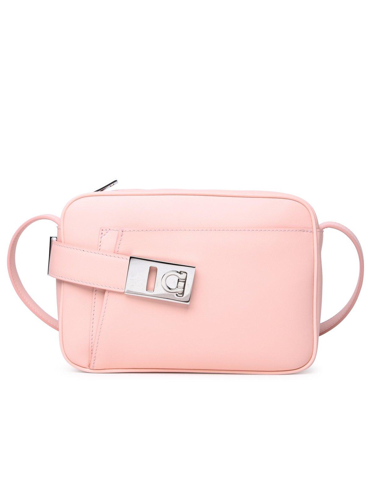 Shop Ferragamo Small Camera Case Logo Crossbody Bag In Pink