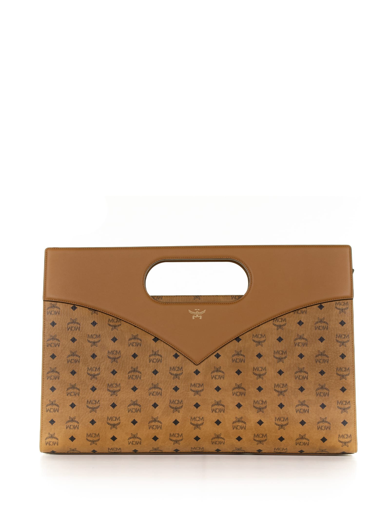 MCM DIAMOND LOGO PRINTED SHOPPER BAG 