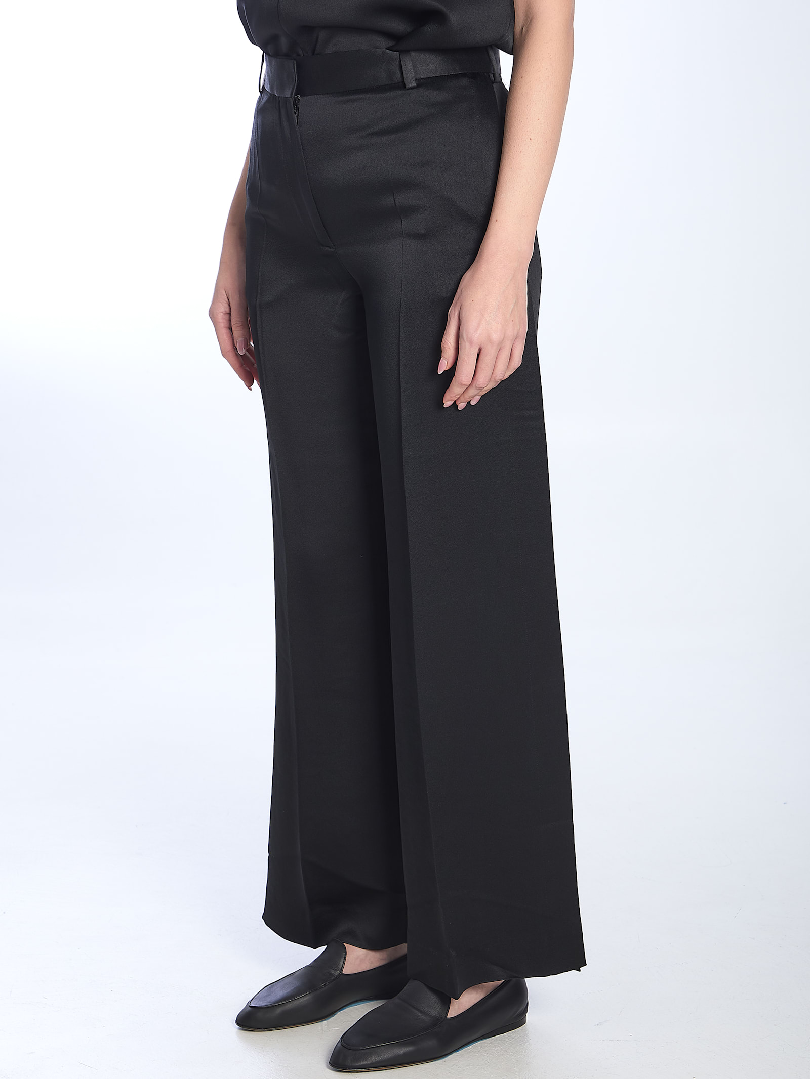 Totême Toteme Wide-leg Trousers In Black