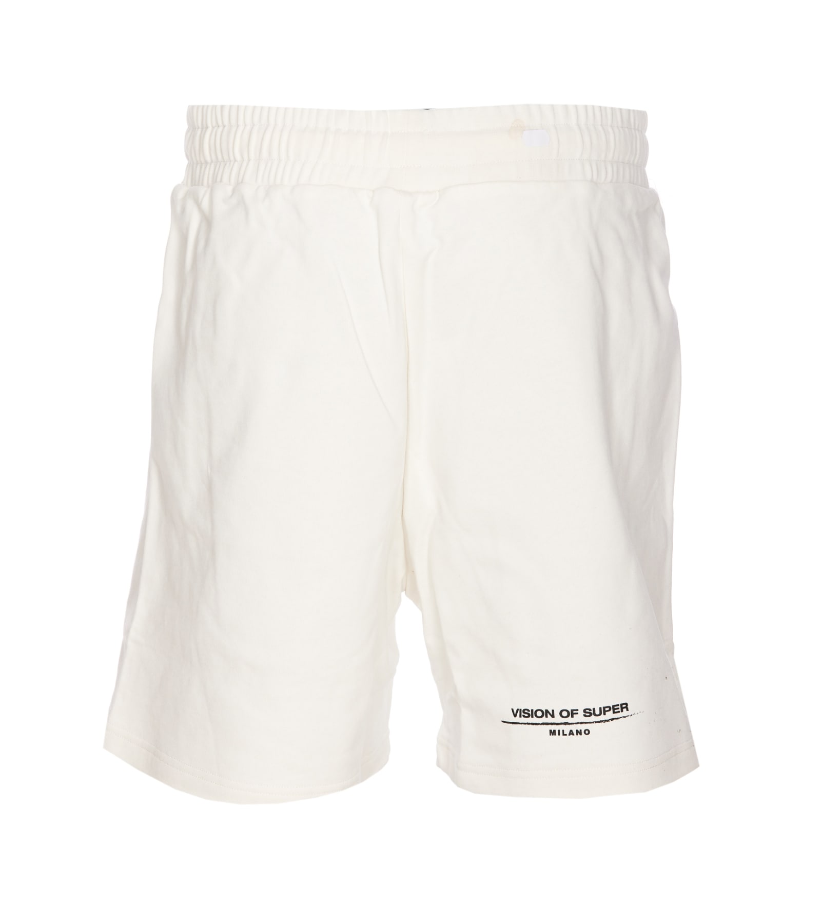 Shop Vision Of Super Flames Logo Shorts In White