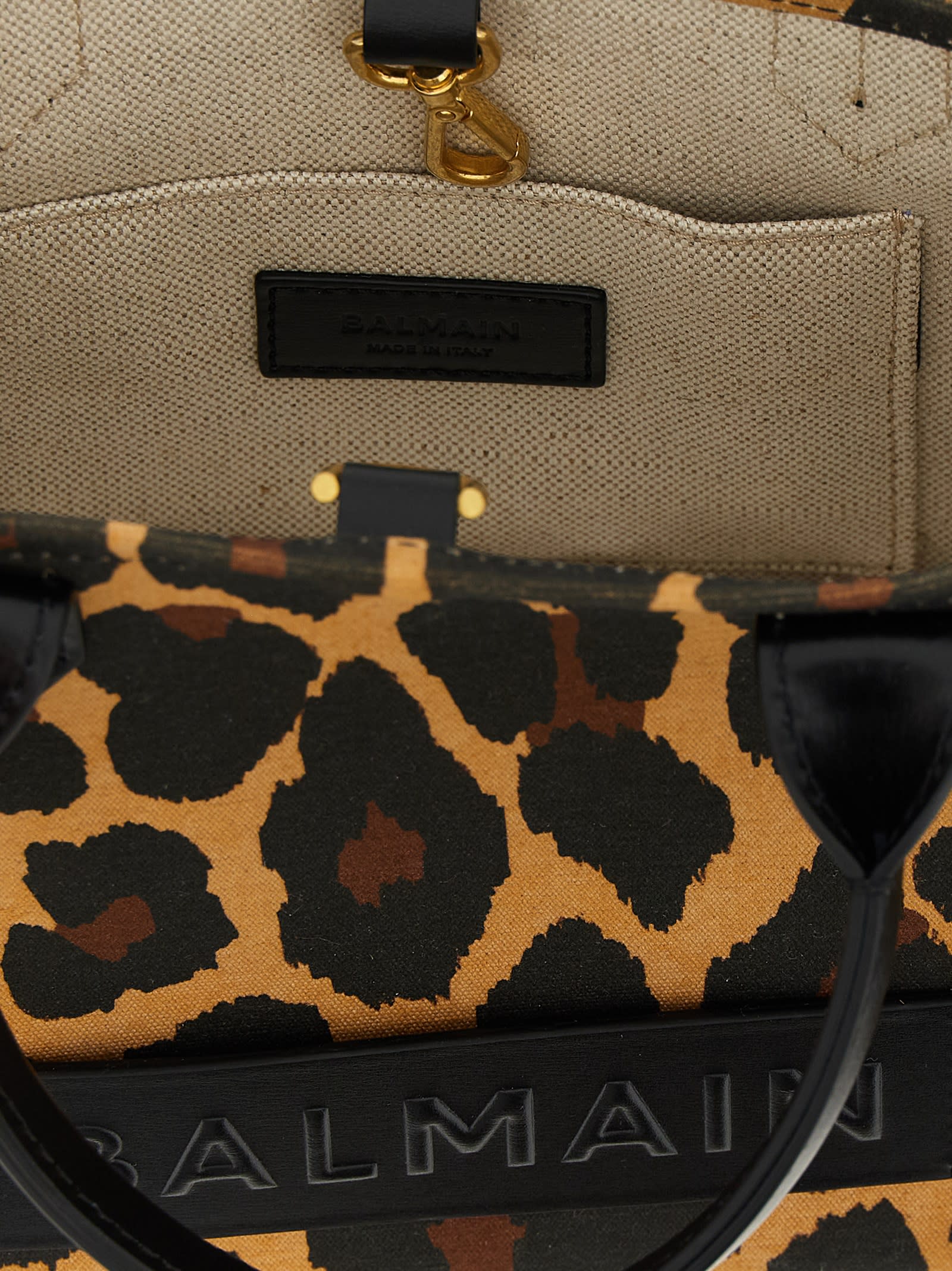 Balmain Small B-army Shopping Bag In Brown