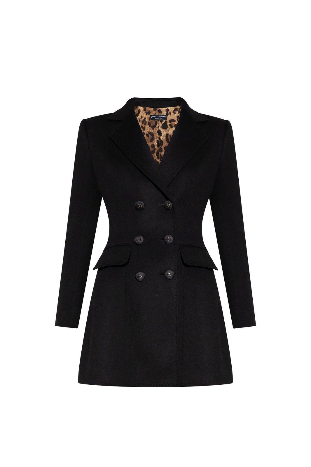Shop Dolce & Gabbana Double-breasted Turlington Jacket In Black