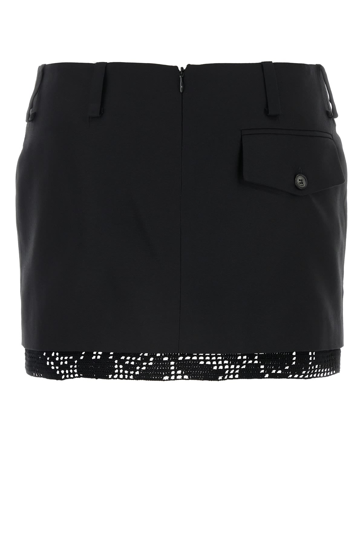 Magda Butrym Women's Silk Mini Skirt In Black