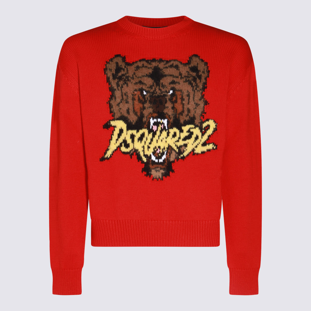 Shop Dsquared2 Red Wool Knitwear