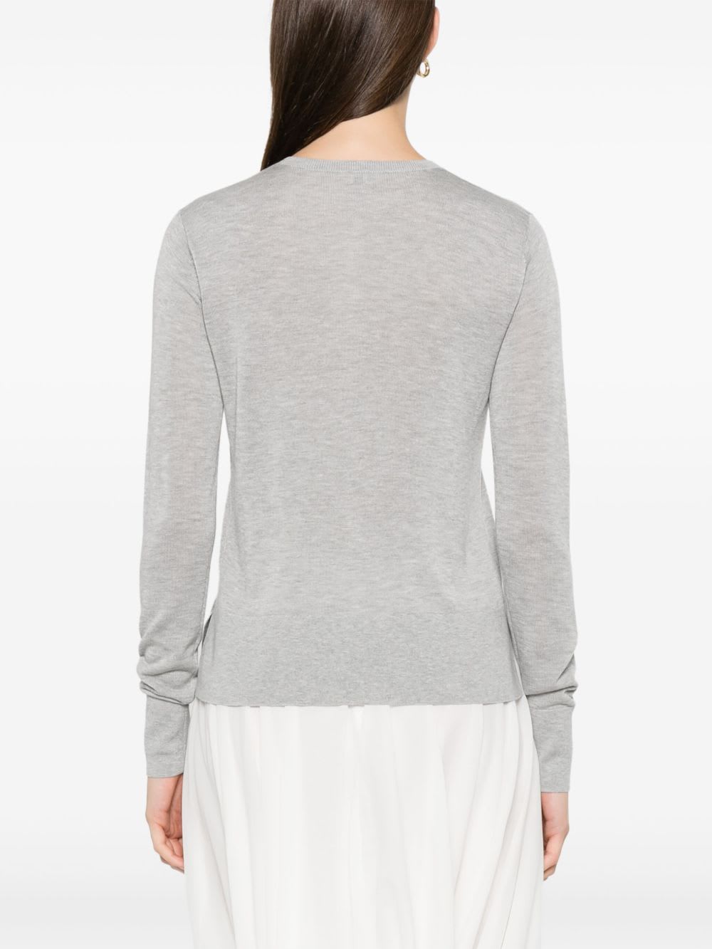 Totême Toteme Women Crewneck Cardigan In Gray