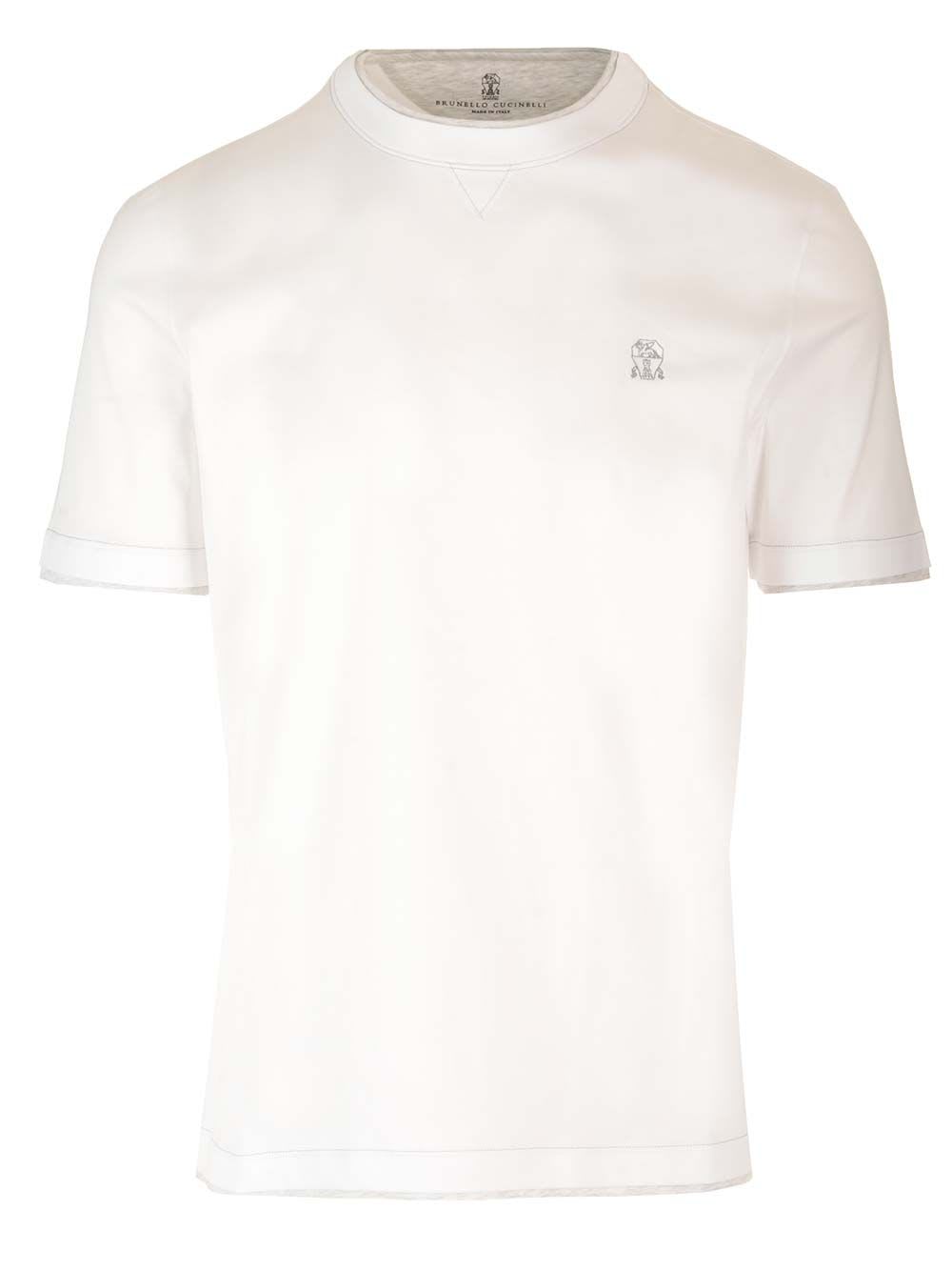 Shop Brunello Cucinelli Jersey T-shirt In White