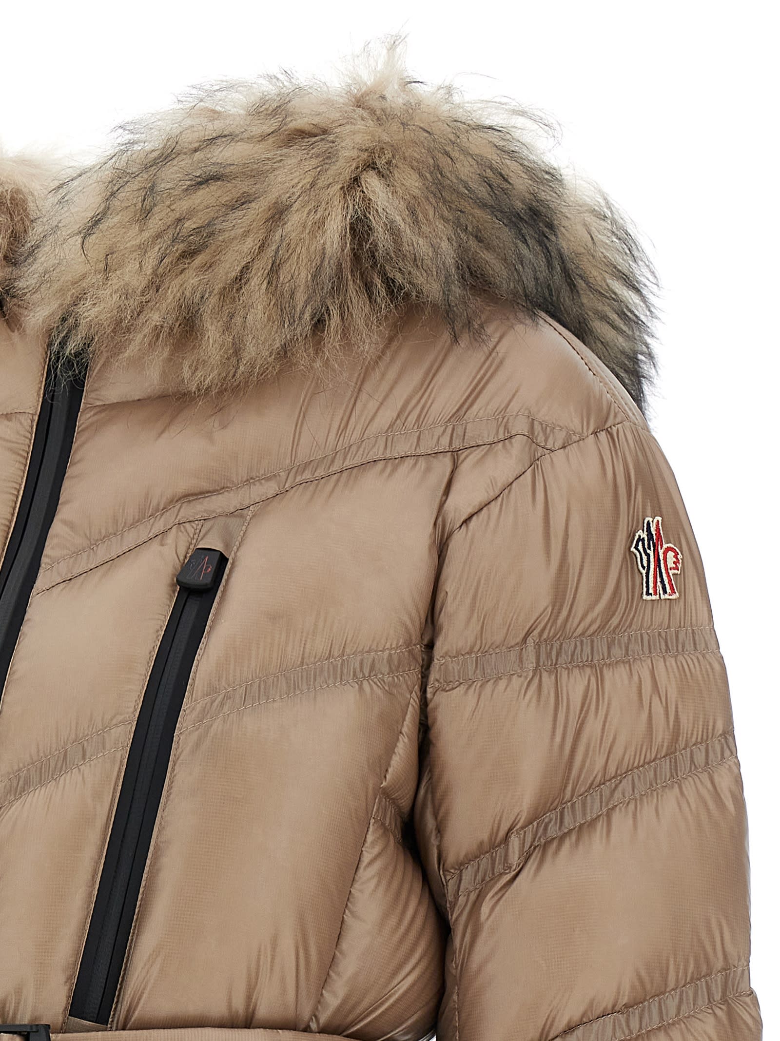 Shop Moncler Bernins Down Jacket In Beige