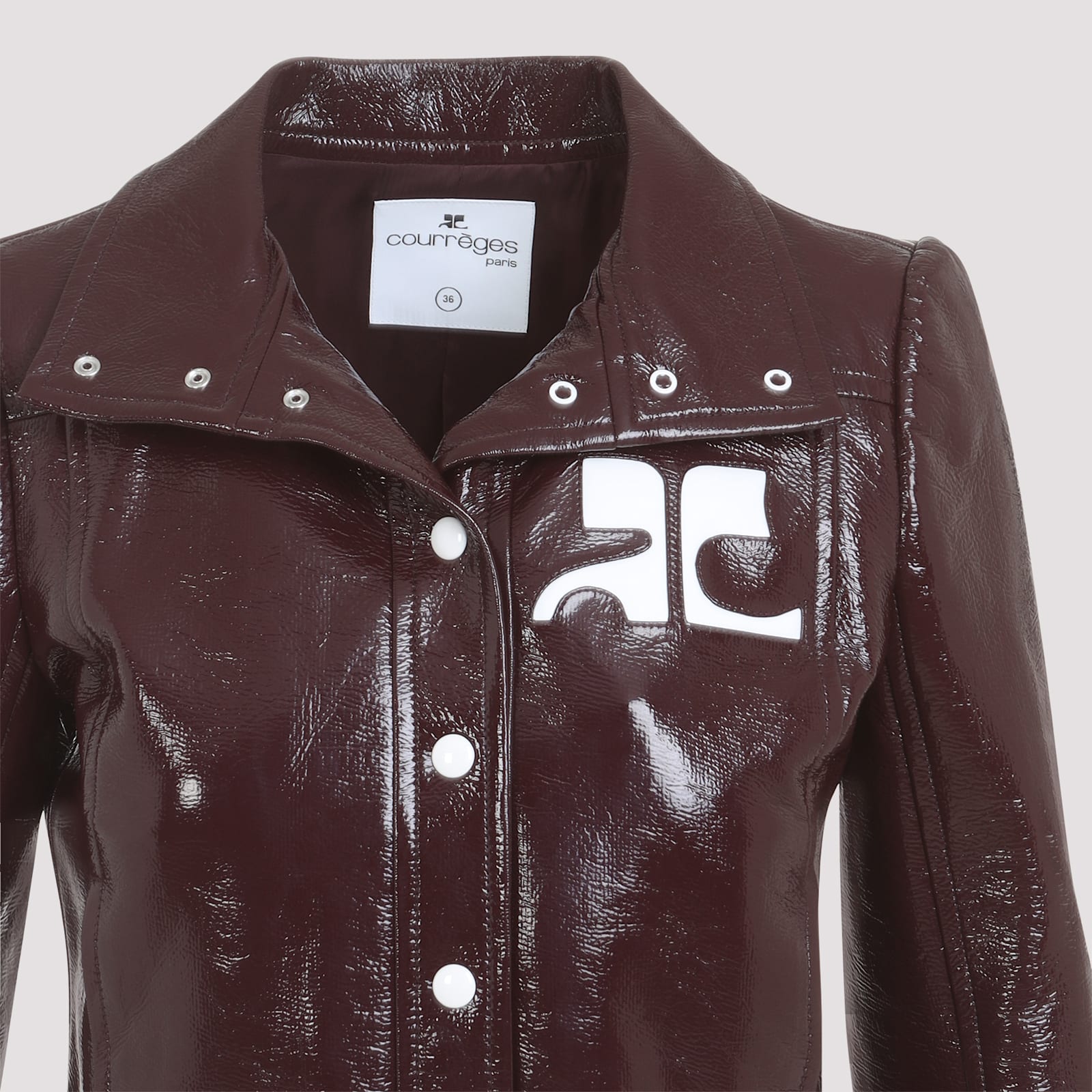 Courrèges Re-edition Vinyl Jacket Clothing In Brown