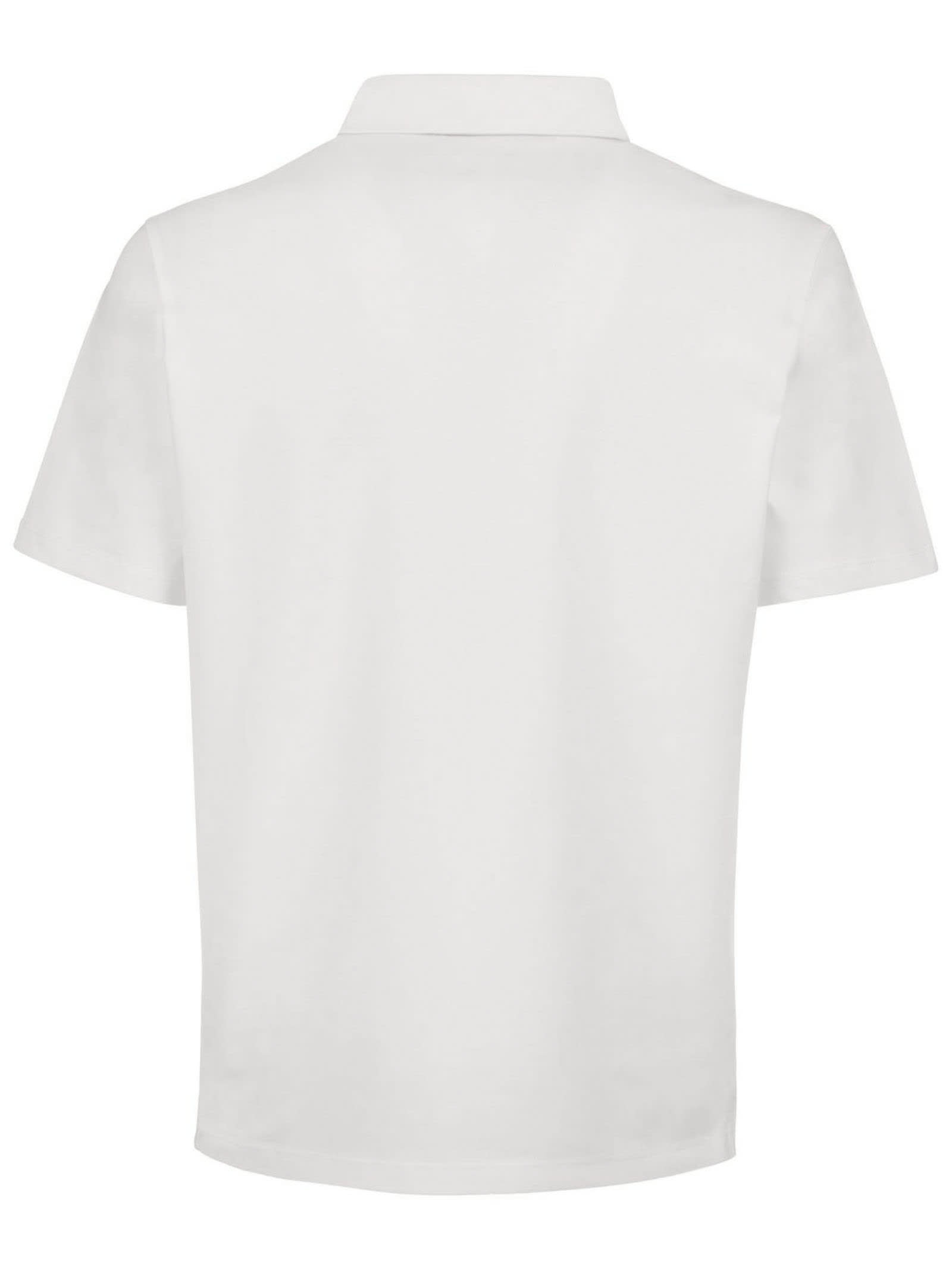 Shop Kangra White Cotton Polo Shirt