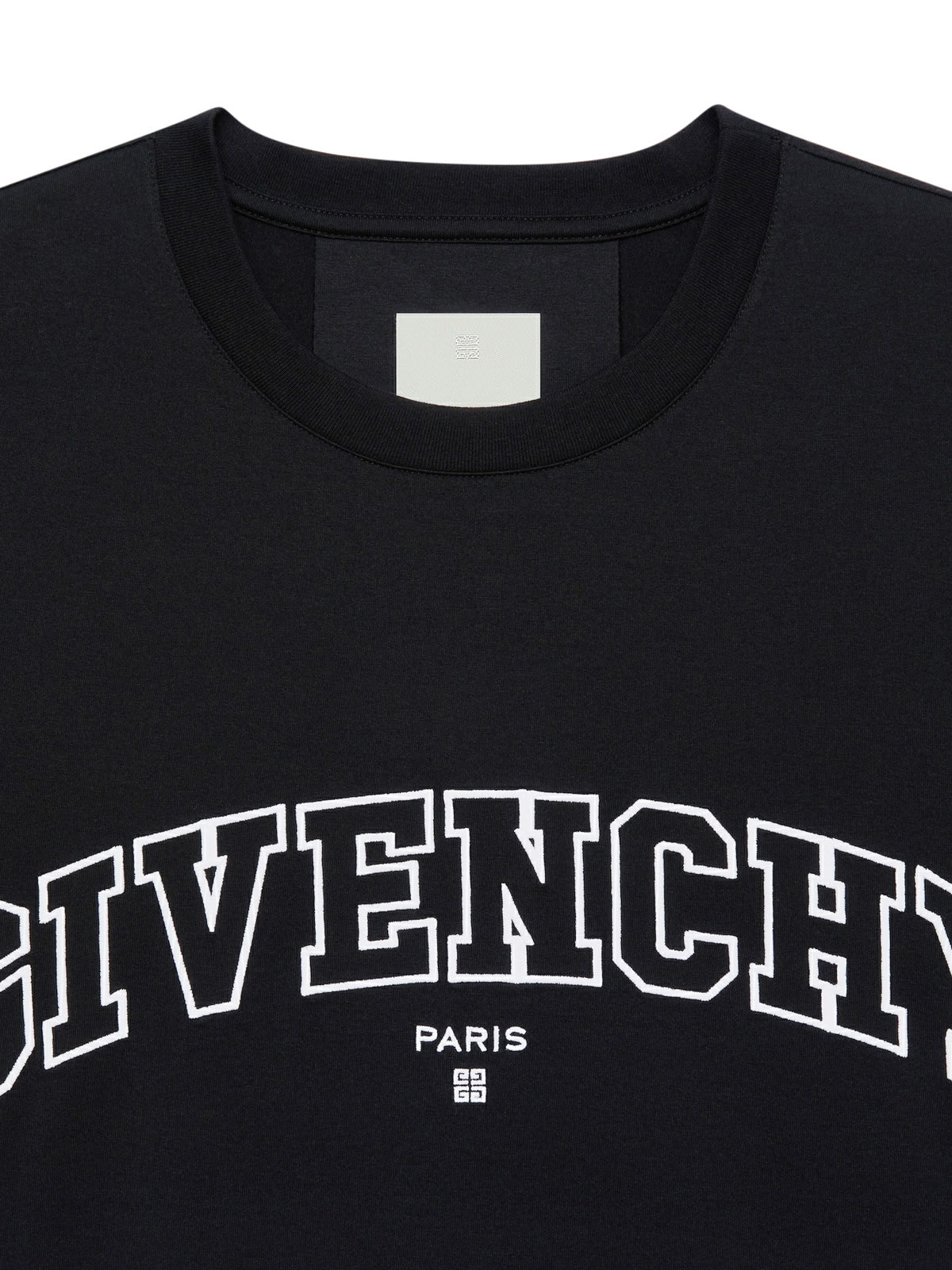 Shop Givenchy Classic Fit College Embroidery T-shirt In Black