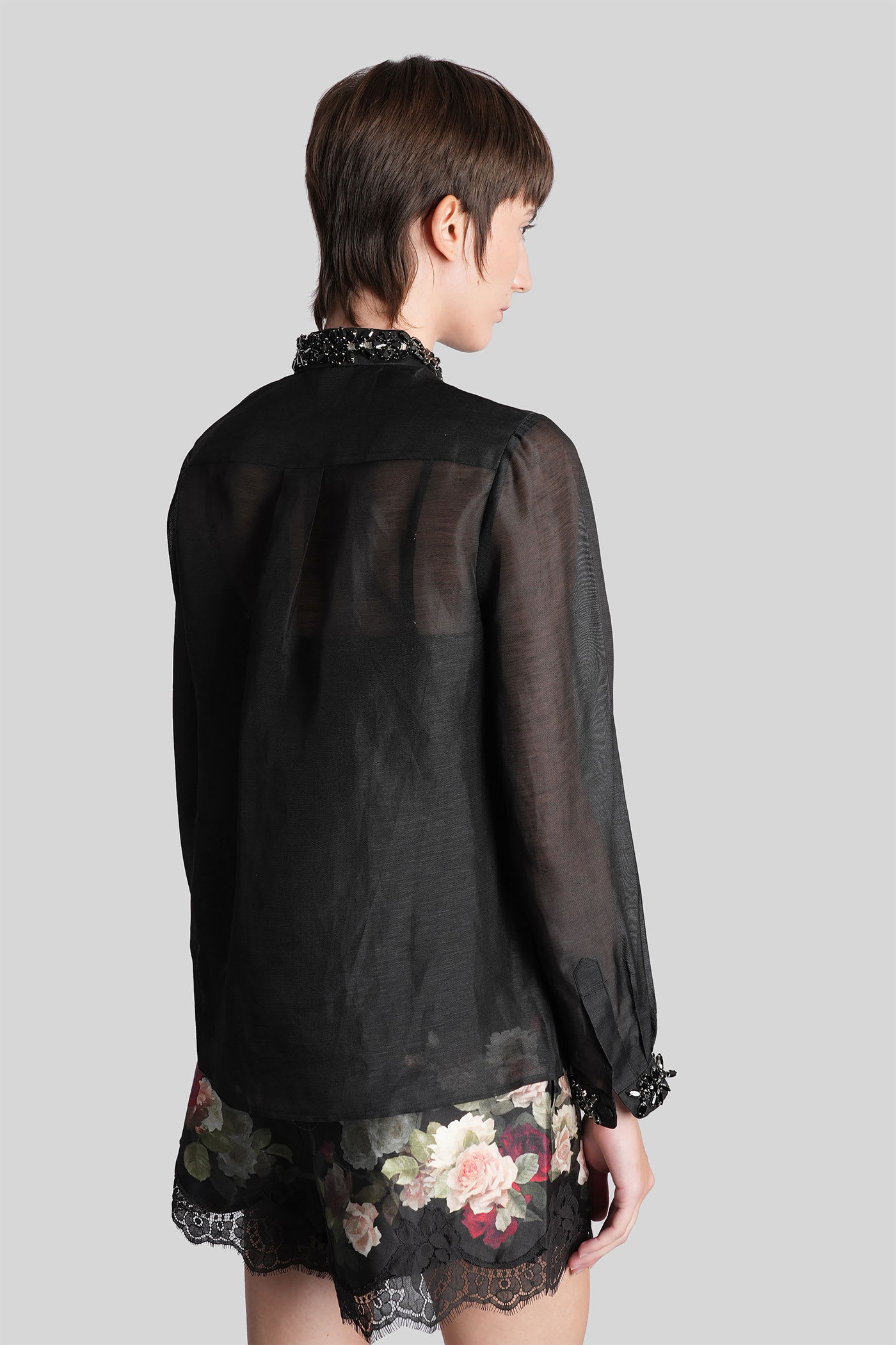 Zimmermann Embellished Collar Blouse In Black
