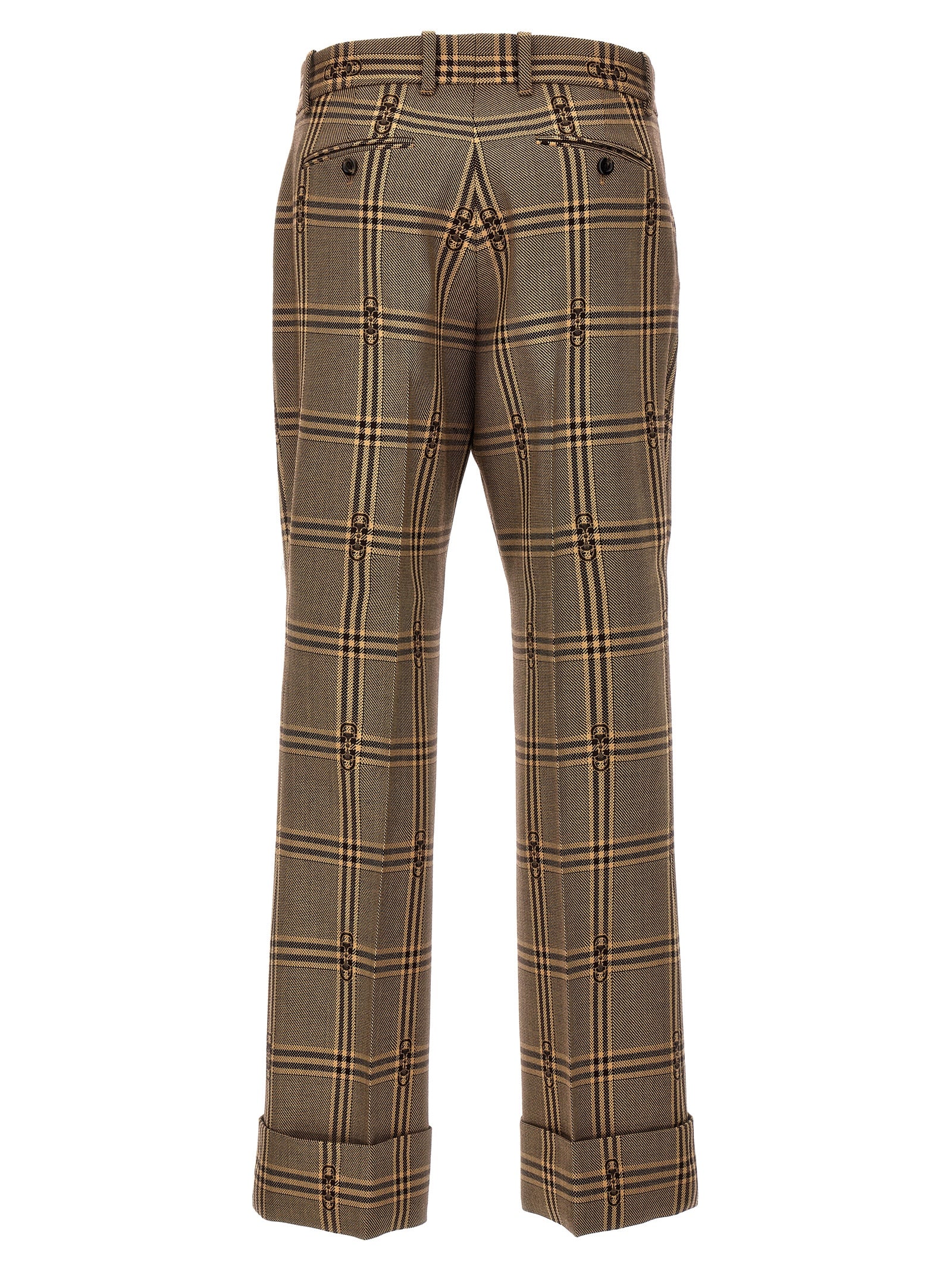 Shop Gucci Morsetto Pants In Beige