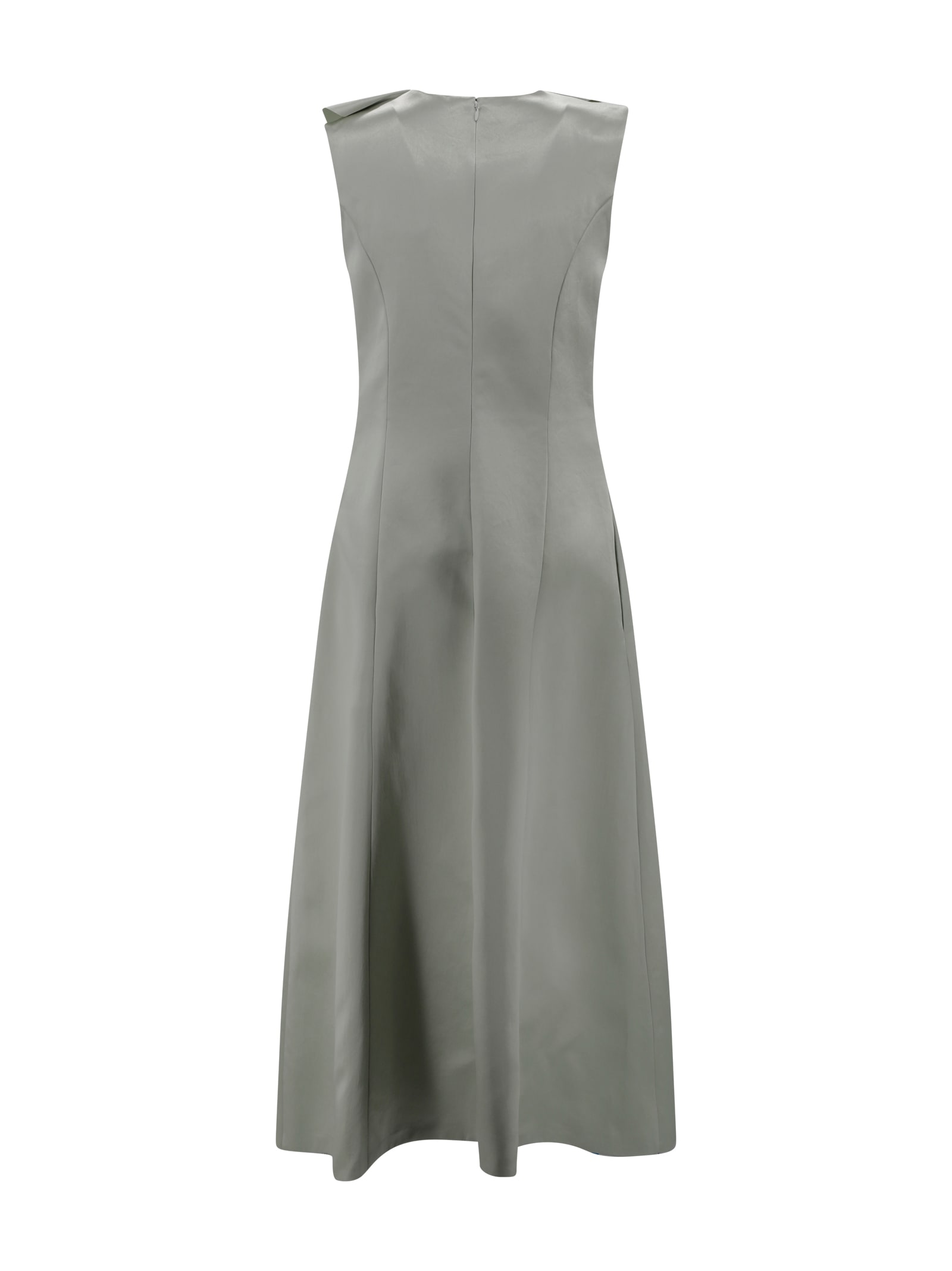 PHILOSOPHY DI LORENZO SERAFINI SATIN MIDI DRESS