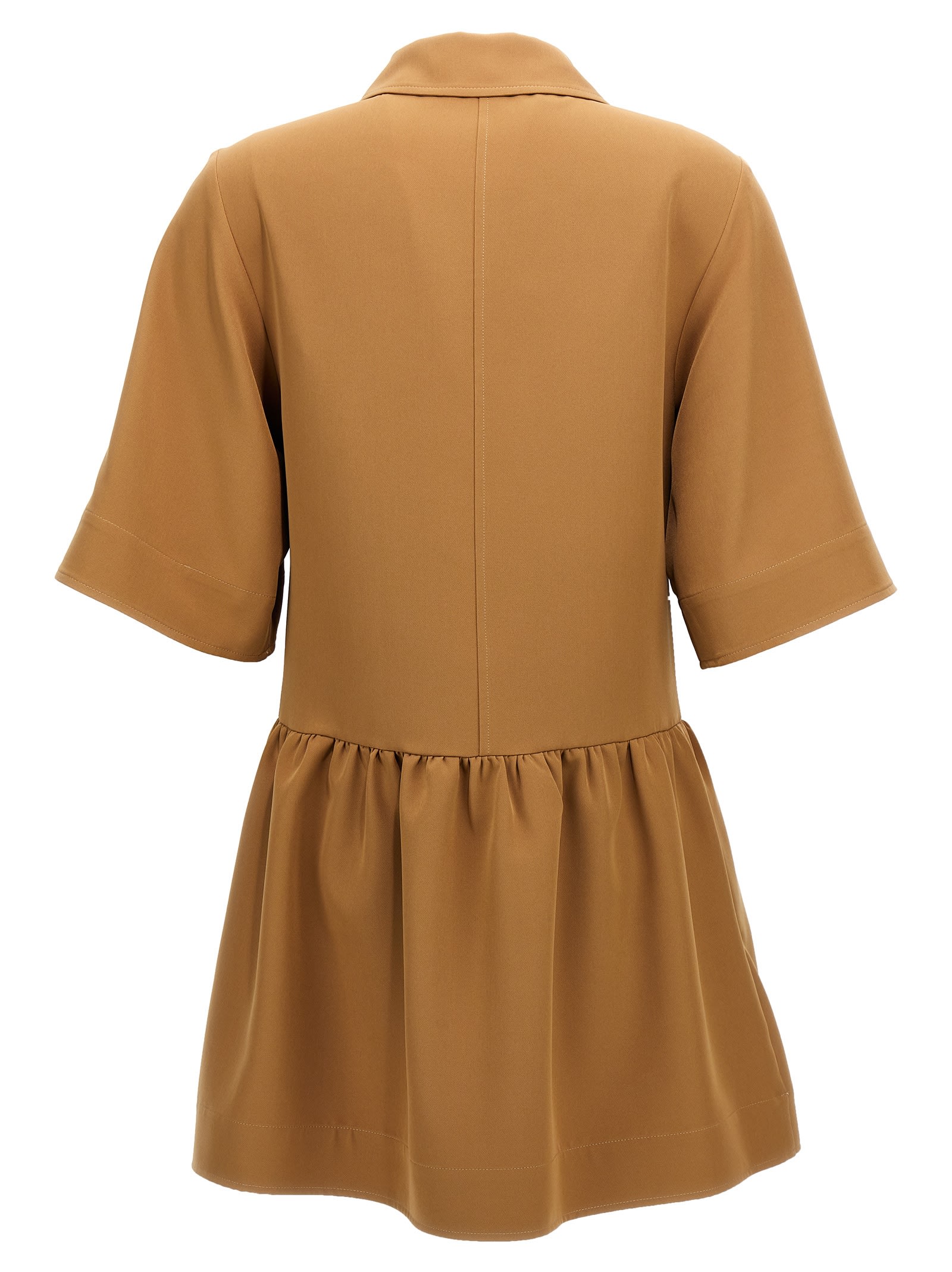 Shop Pinko Autoparlante Dress In Brown