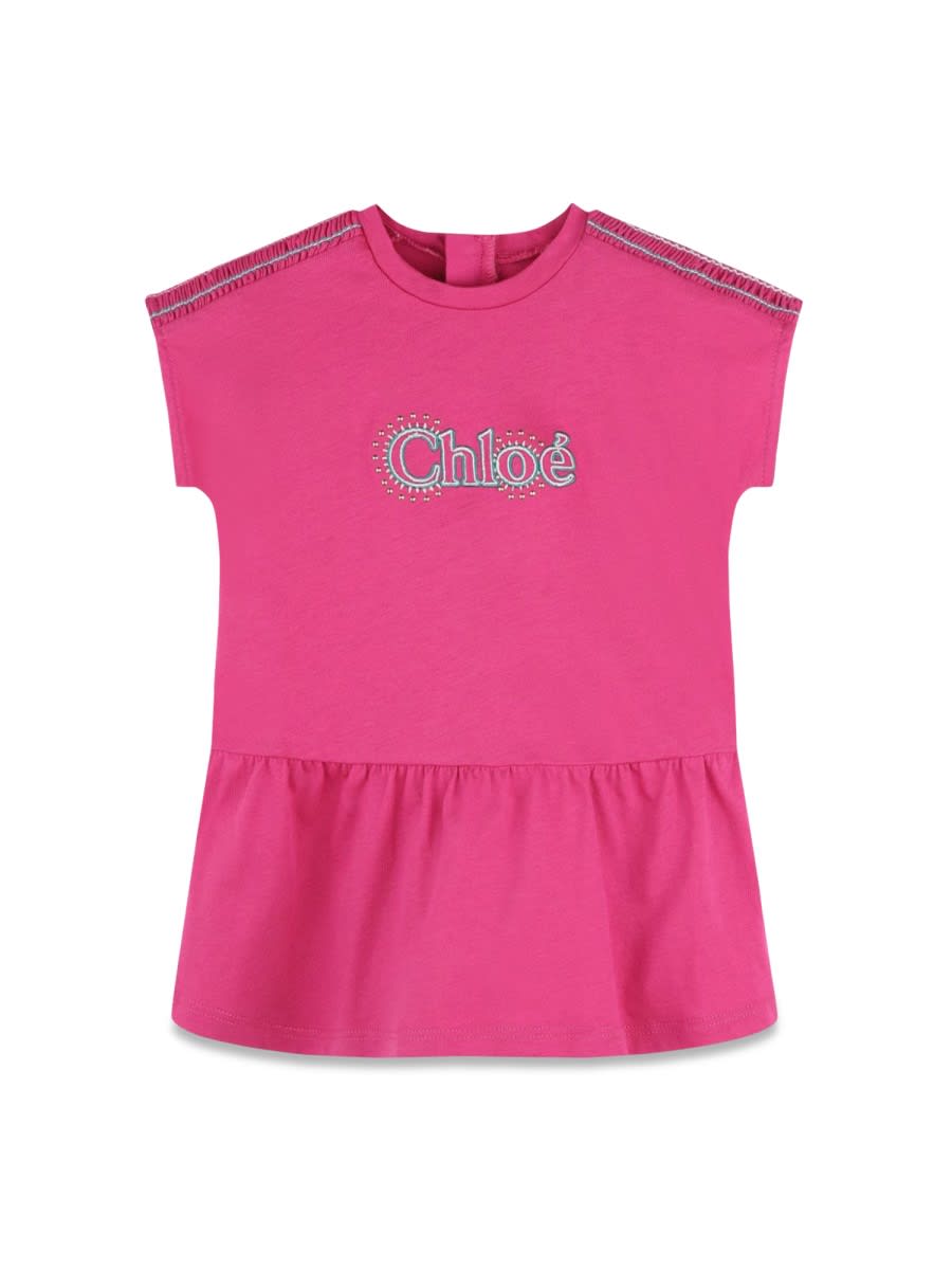 Shop Chloé Vestito M/c In Pink