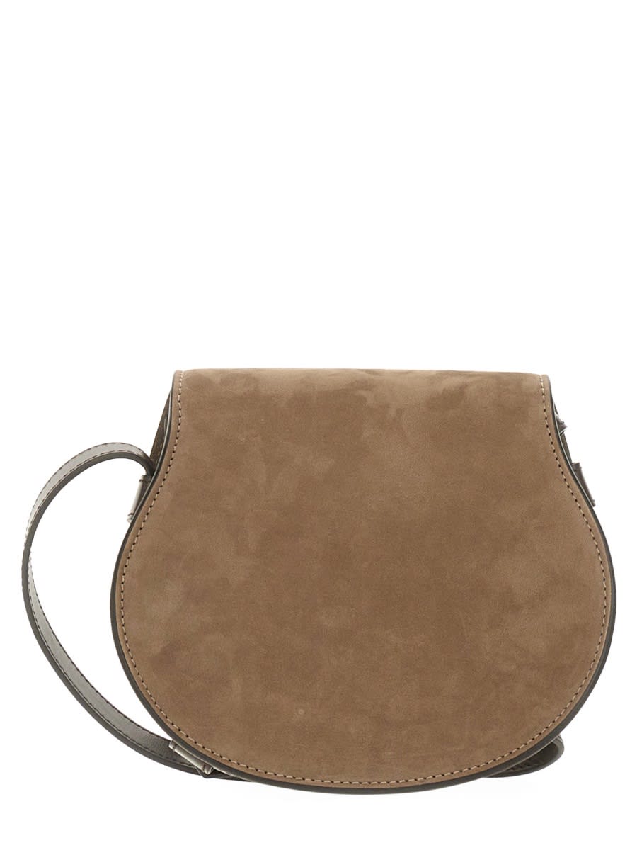 Shop Chloé Shoulder Bag Marcie In Charcoal