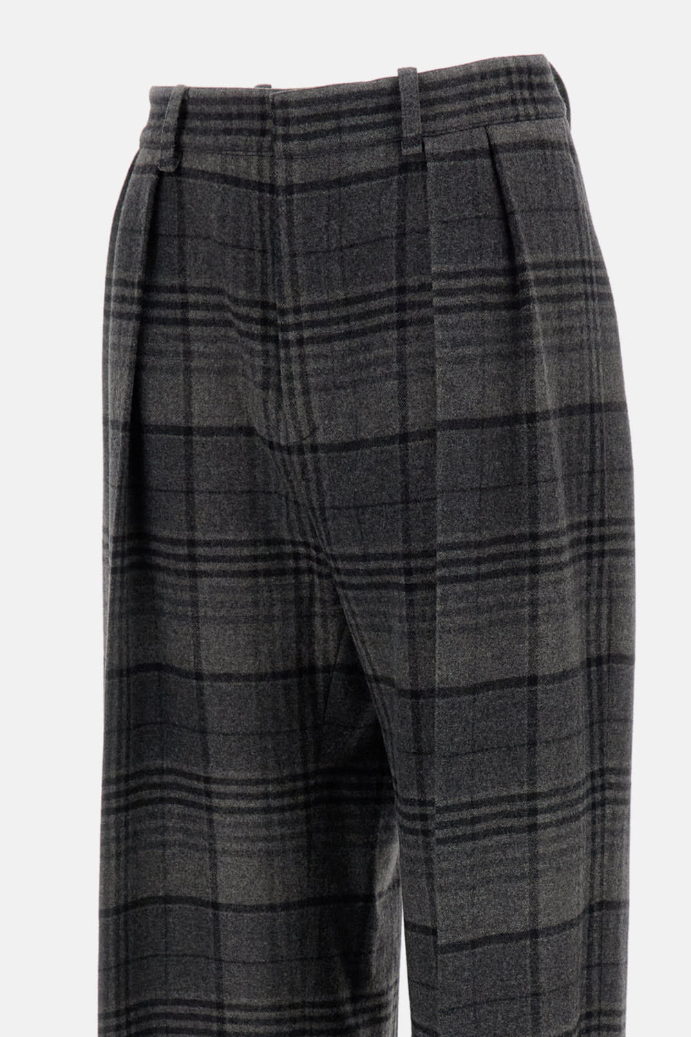 Ralph Lauren Collection Jody Plaid Pants In Gray